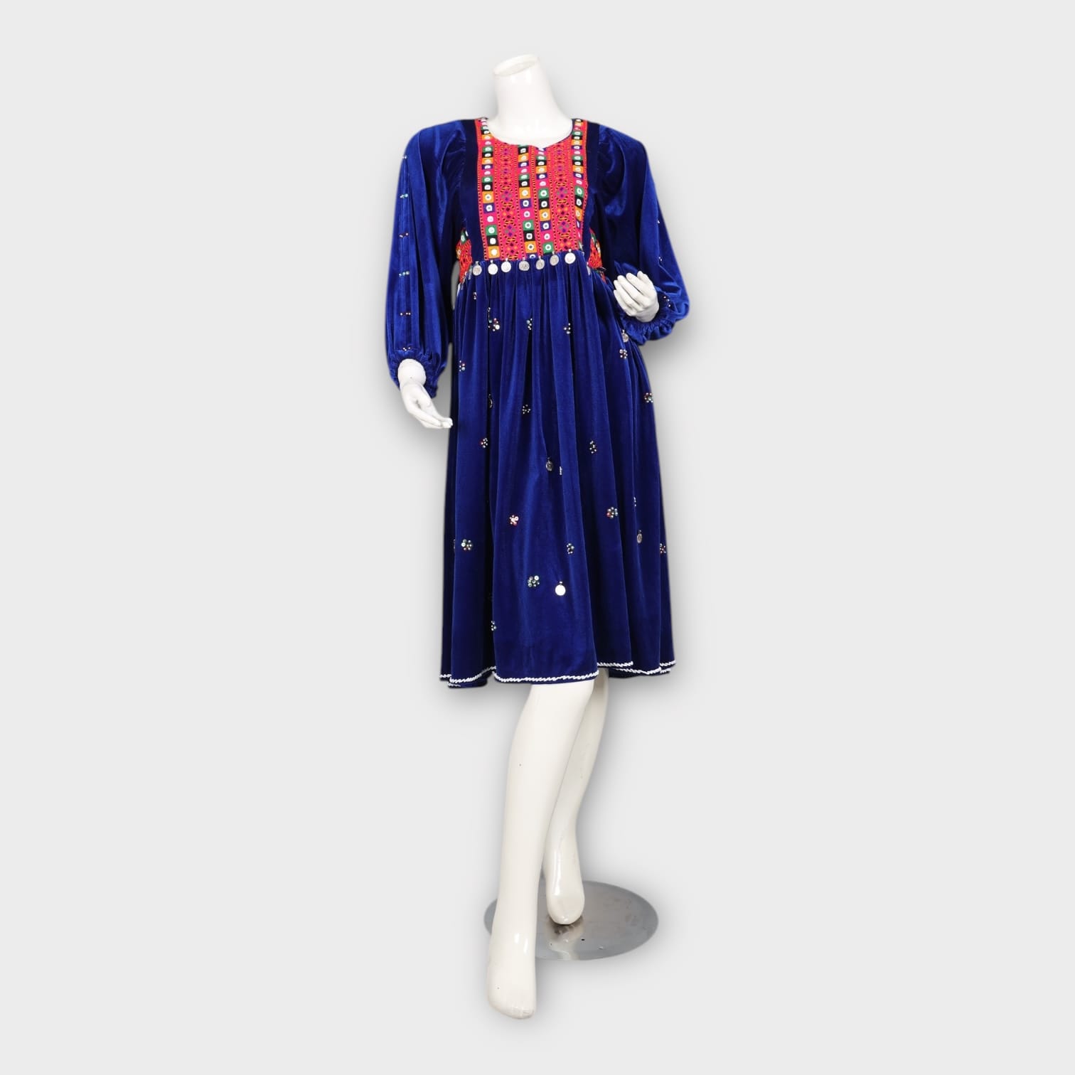 Blue dress handmade for women