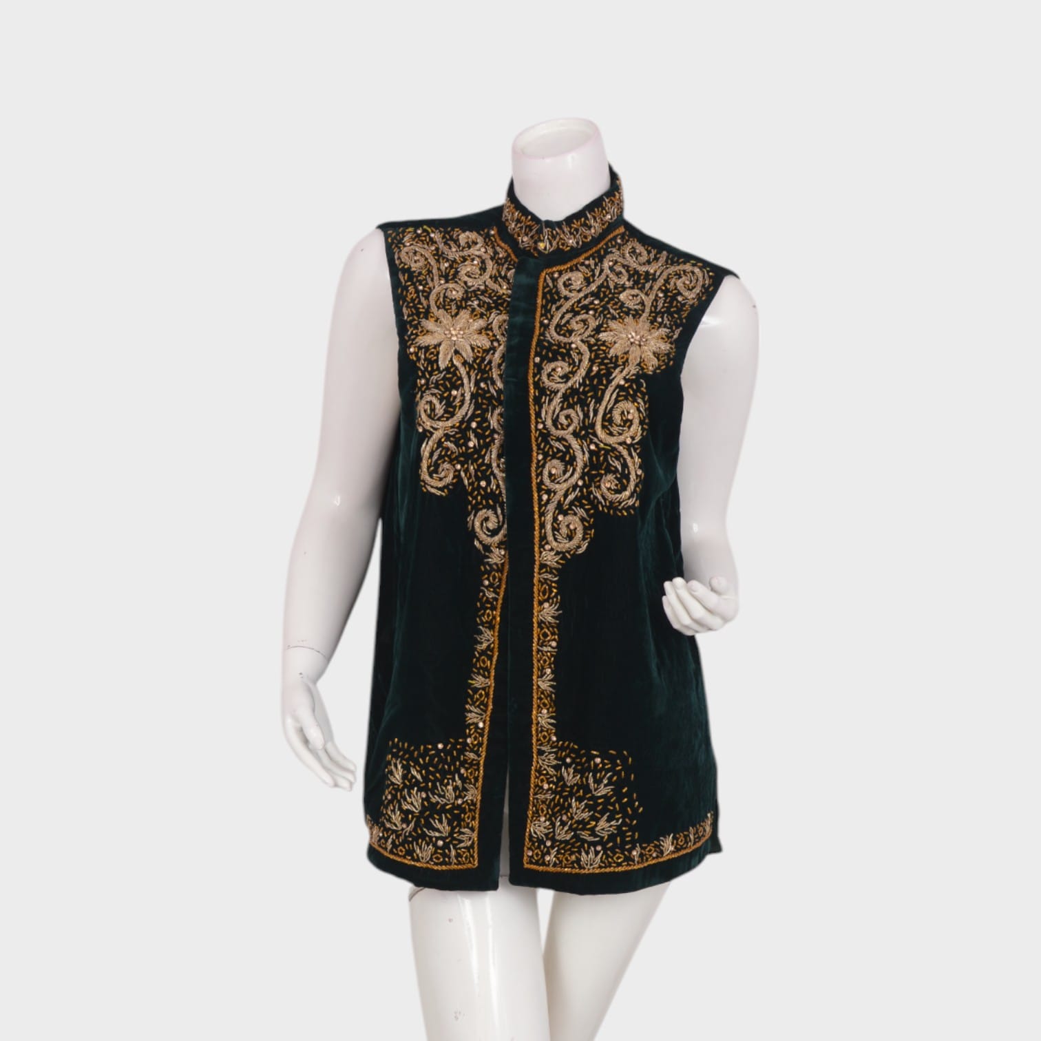 Emerald Royal Velvet Vest