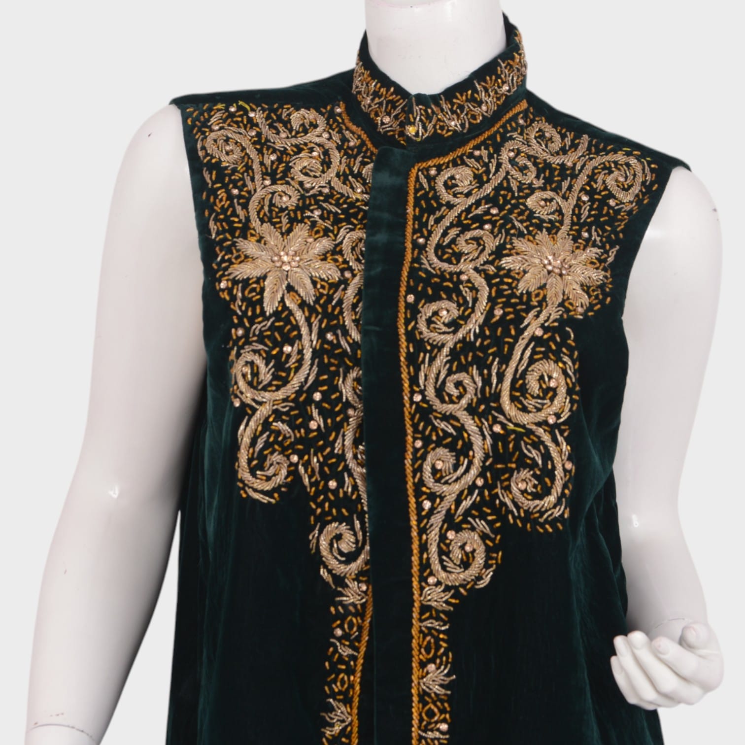 Emerald Royal Velvet Vest