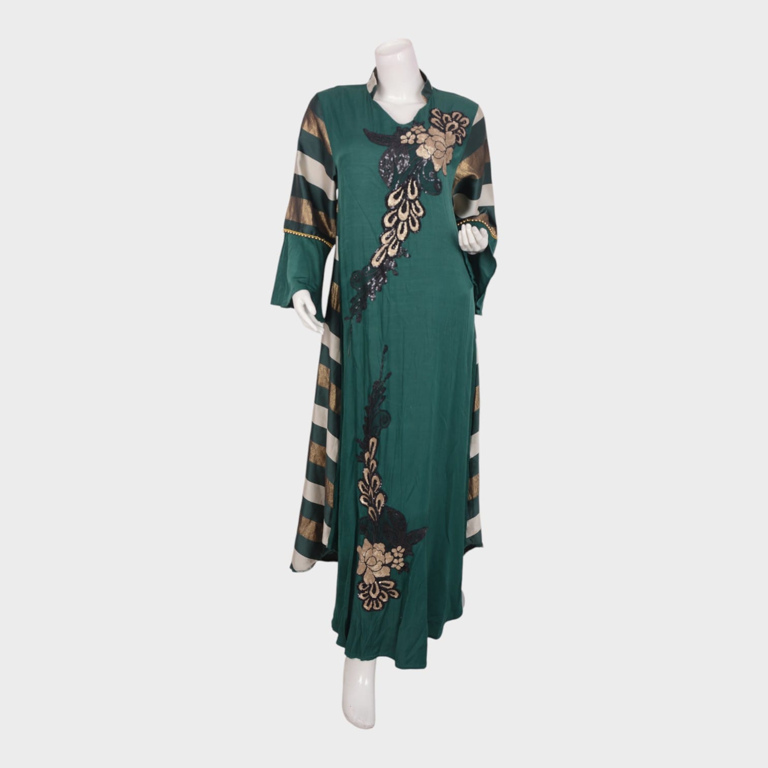 Emerald Grace Embroidered Dress