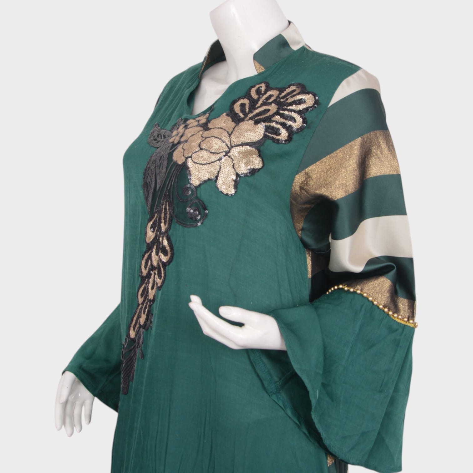 Emerald Grace Embroidered Dress