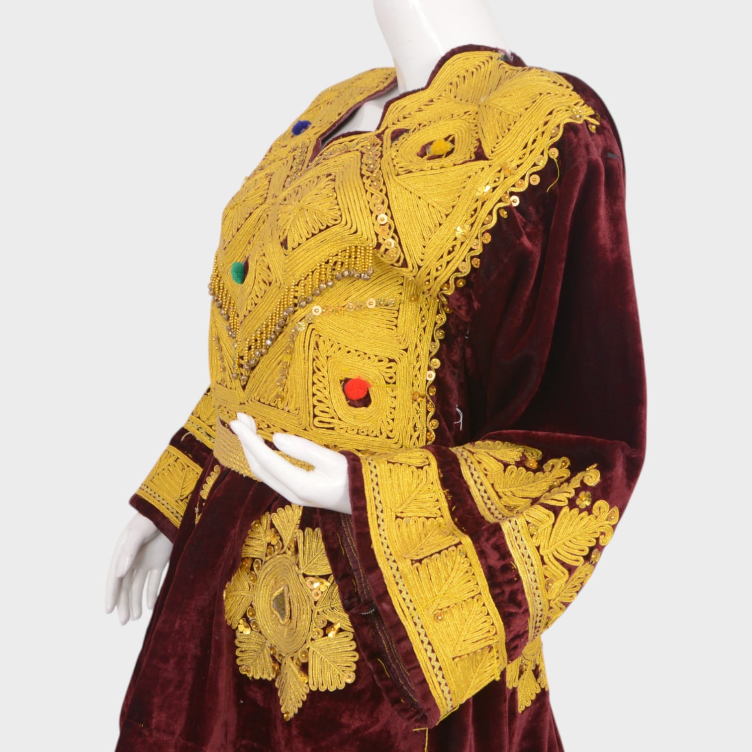 Golden Garnet Kuchi Dress