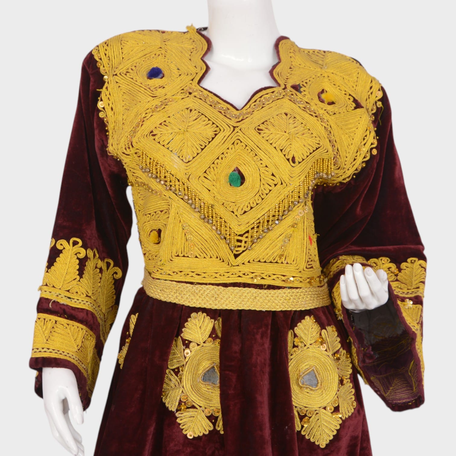 Golden Garnet Kuchi Dress