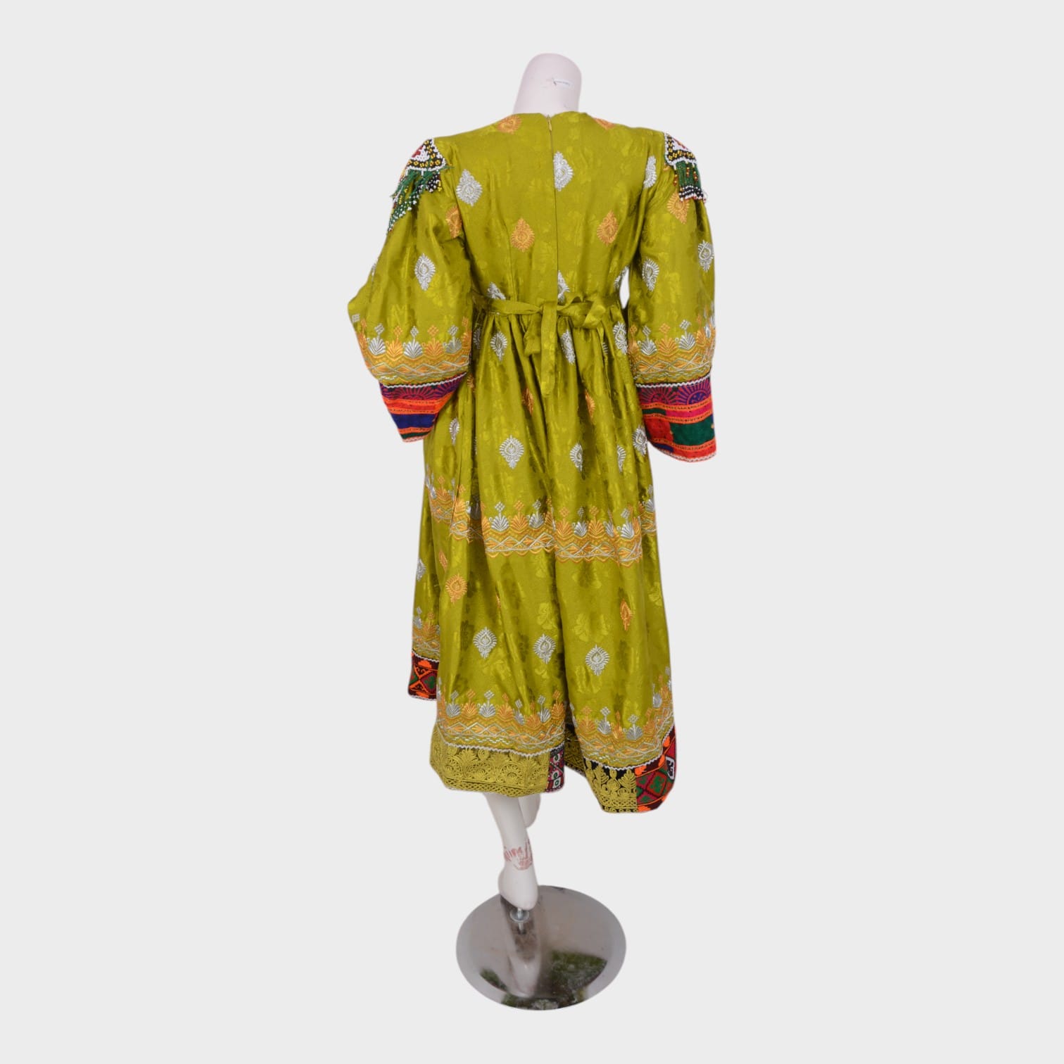 Parwana Olive Kuchi Dress