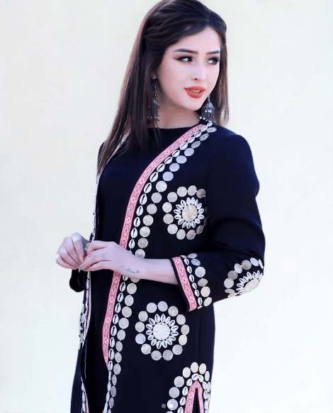 Women Coat | Black Embroidered Caftan