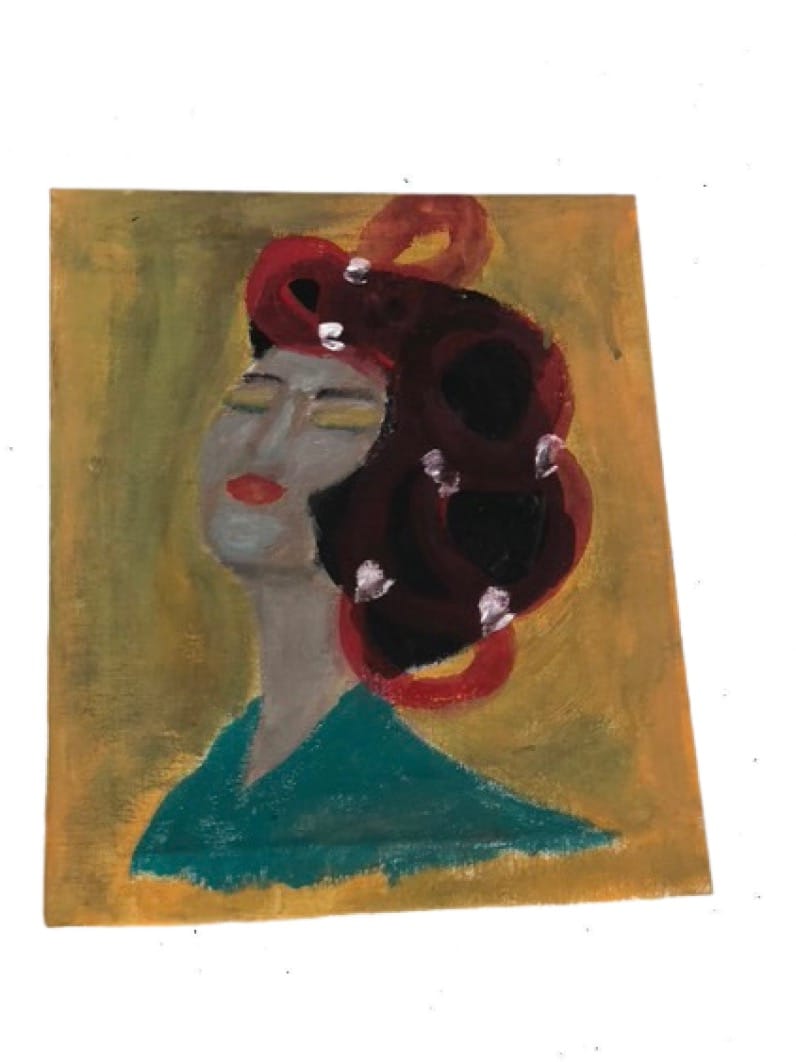 Acrylic on canvas, "Art is our Culture"