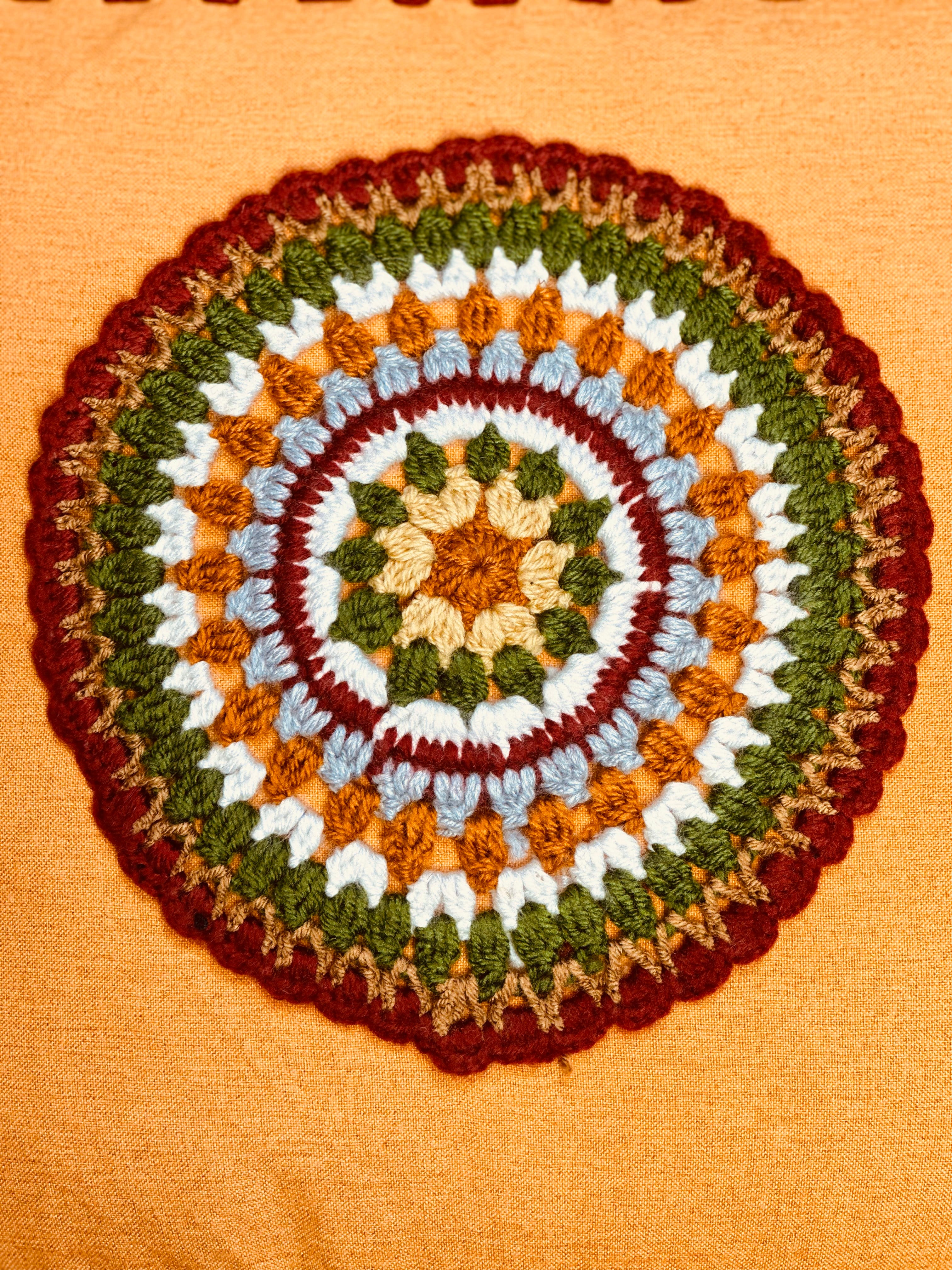 Pillow cover Hand-Embroidered Afghan pillowcase