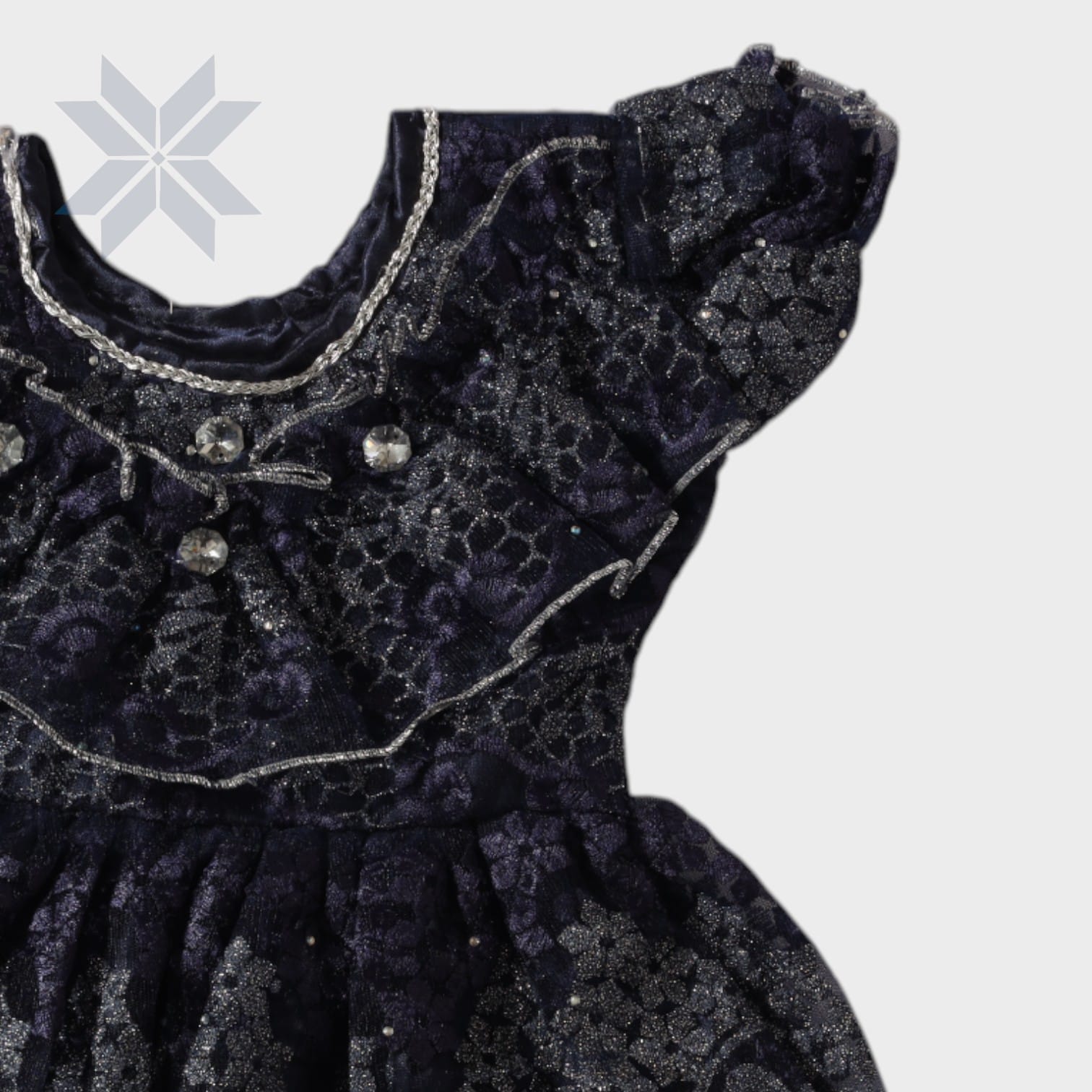 Noor Sparkle Dress – Midnight Blue Party Edition (Girls)