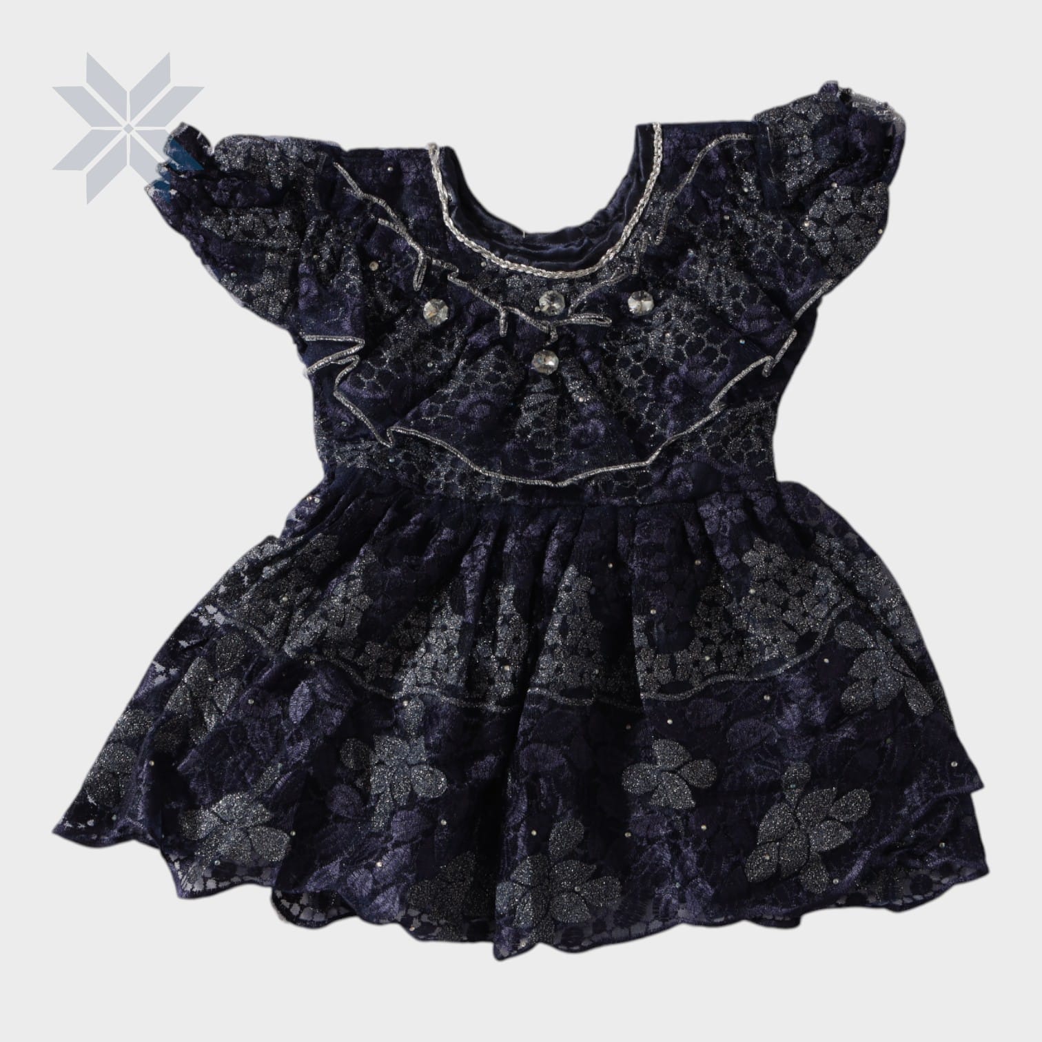 Noor Sparkle Dress – Midnight Blue Party Edition (Girls)