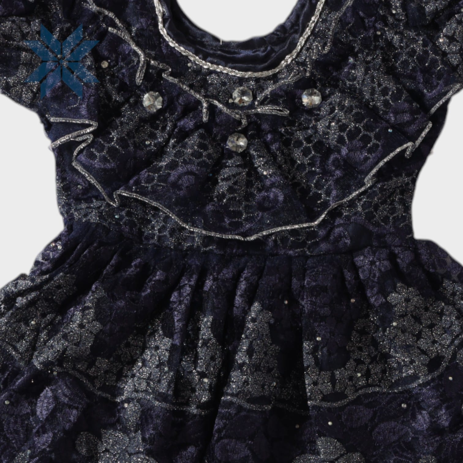 Noor Sparkle Dress – Midnight Blue Party Edition (Girls)