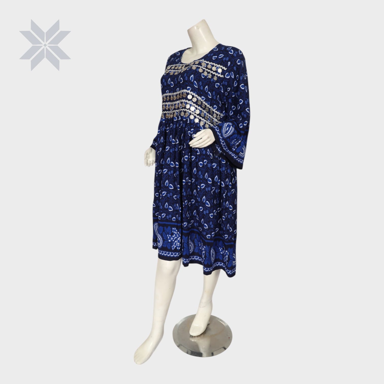 Mahsa Indigo Dress – Mirror Work Edition