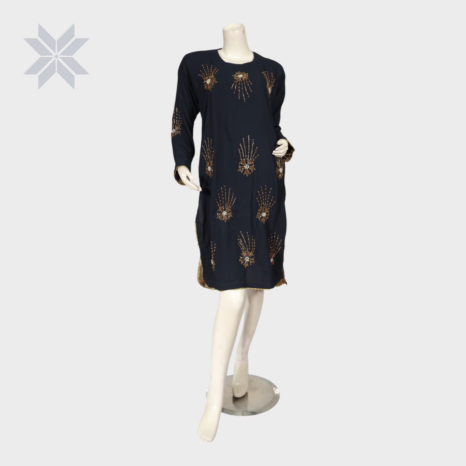 Zamzama Midnight Embroidered Tunic