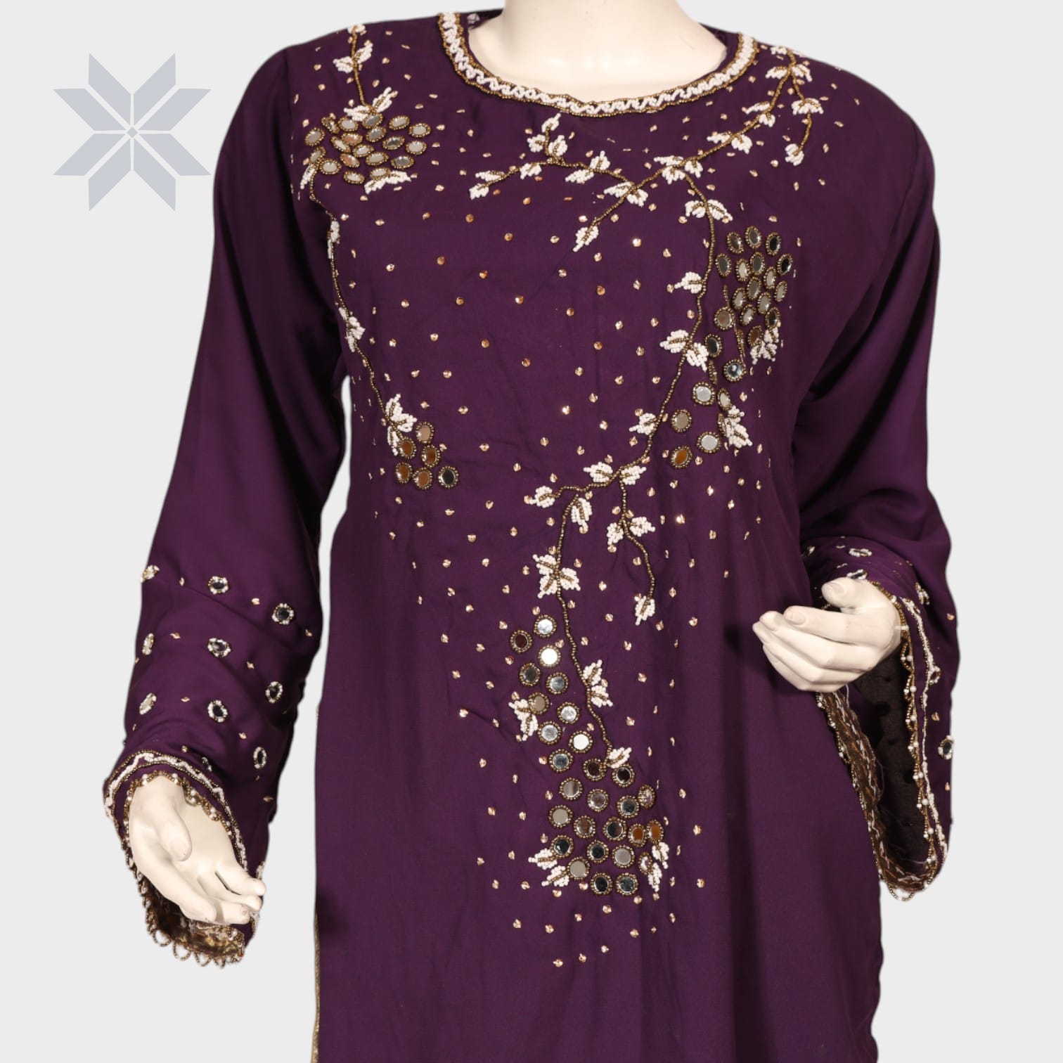 Noorani Plum Sequin Tunic
