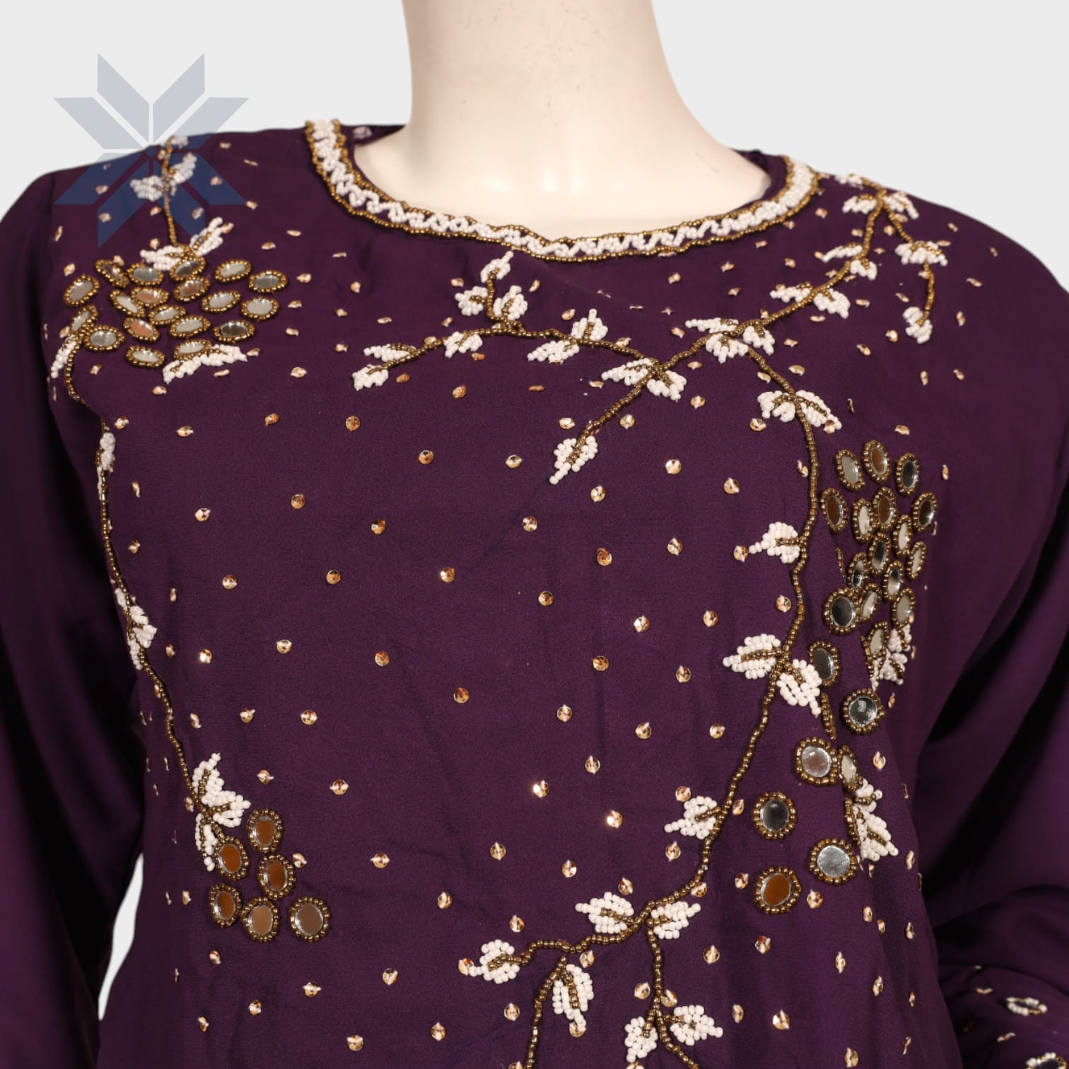 Noorani Plum Sequin Tunic