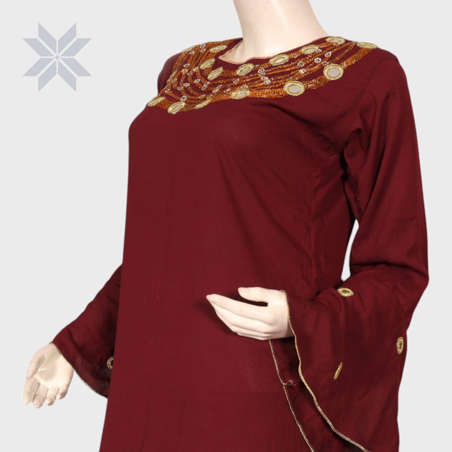 Zareen Maroon Embellished Tunic