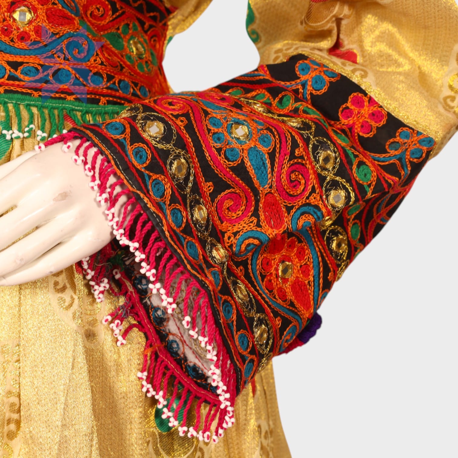 Noor Golden Afghani Traditional Dress