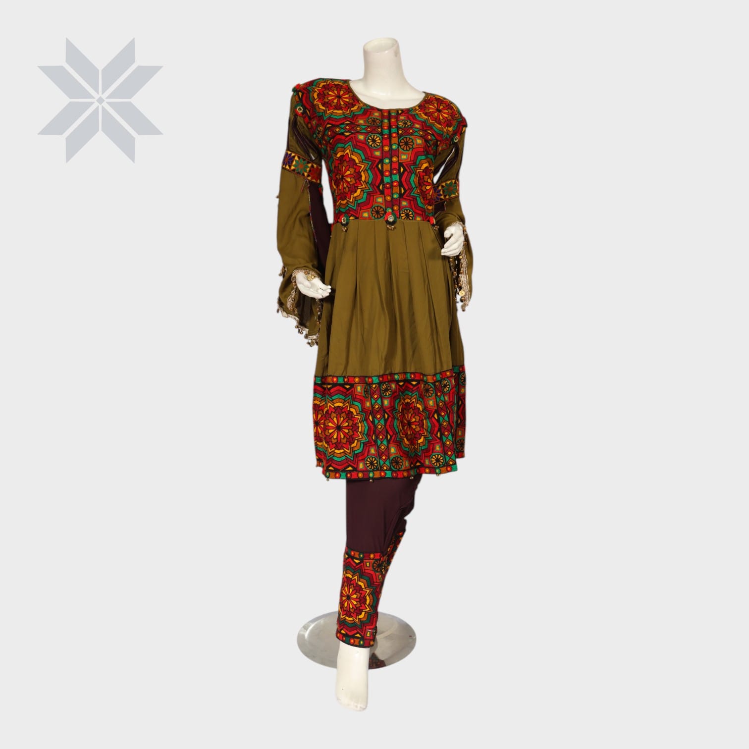 Zuleikha Mosaic Embroidered Dress Set