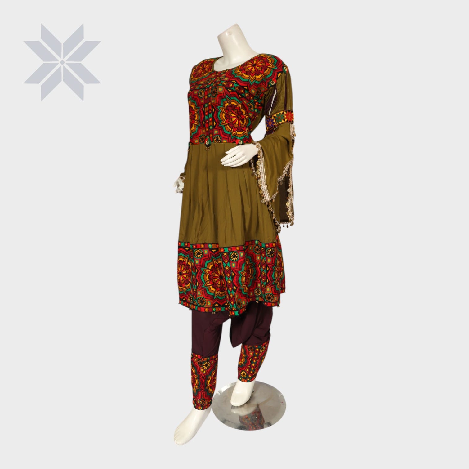Zuleikha Mosaic Embroidered Dress Set