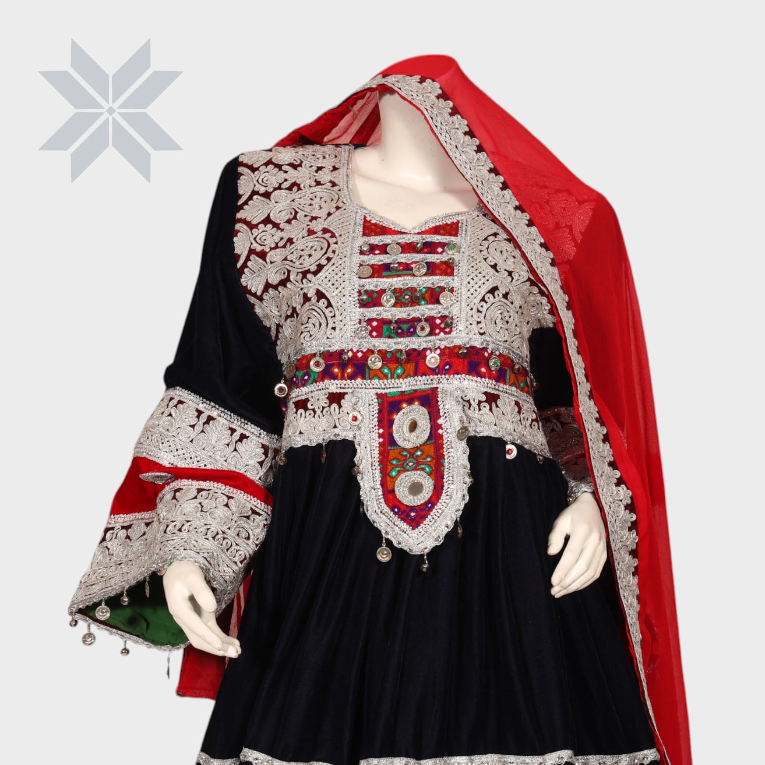 Zarina Multi-Color Afghan Dress Ensemble