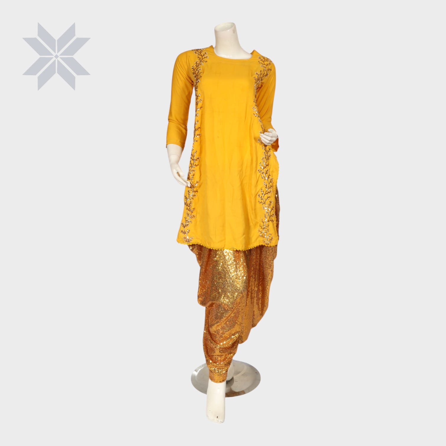 Zarnigar Mustard Glam Ensemble