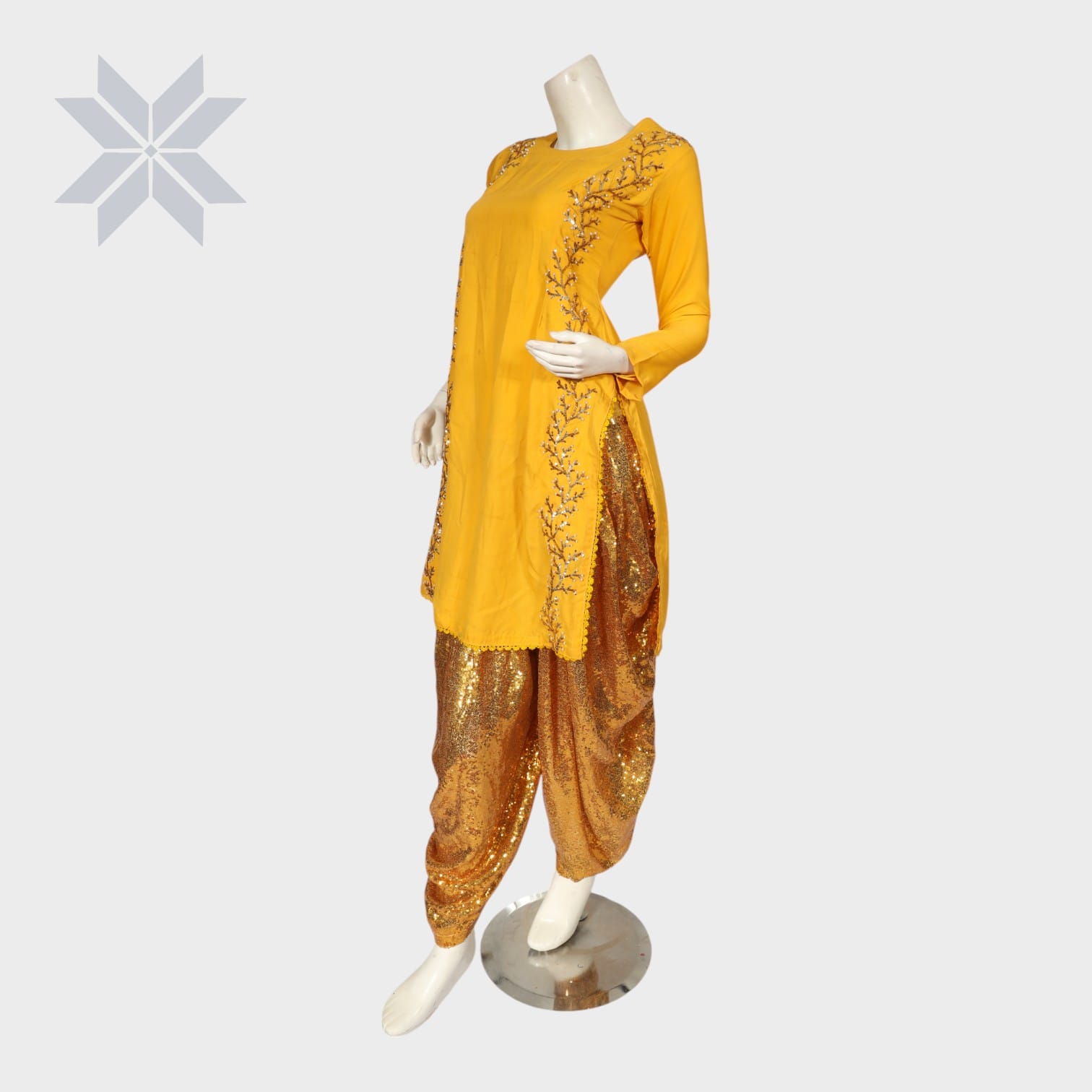 Zarnigar Mustard Glam Ensemble