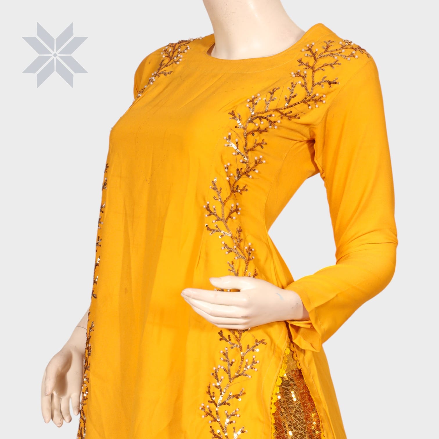 Zarnigar Mustard Glam Ensemble