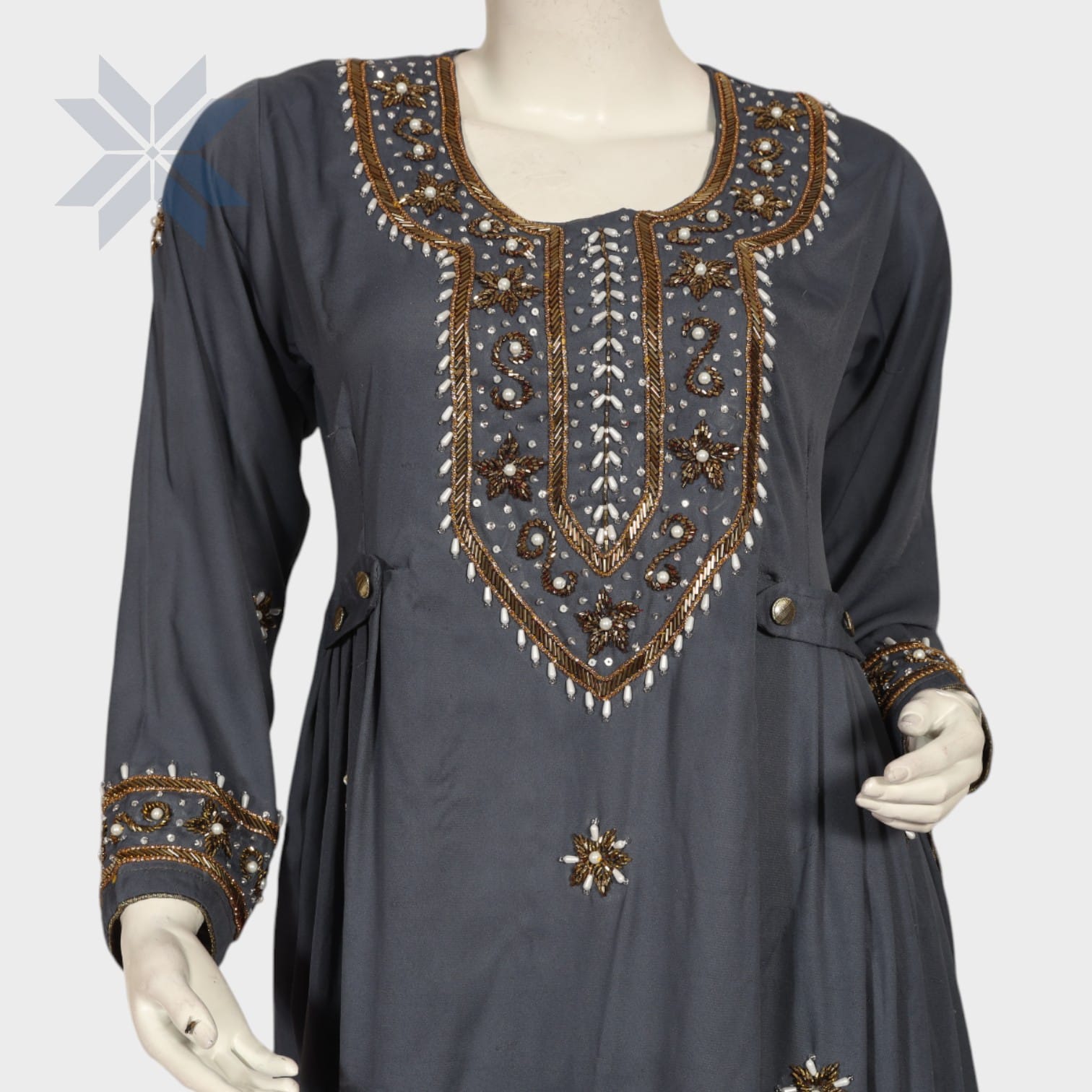 Noor Midnight Embroidered Kurti Set