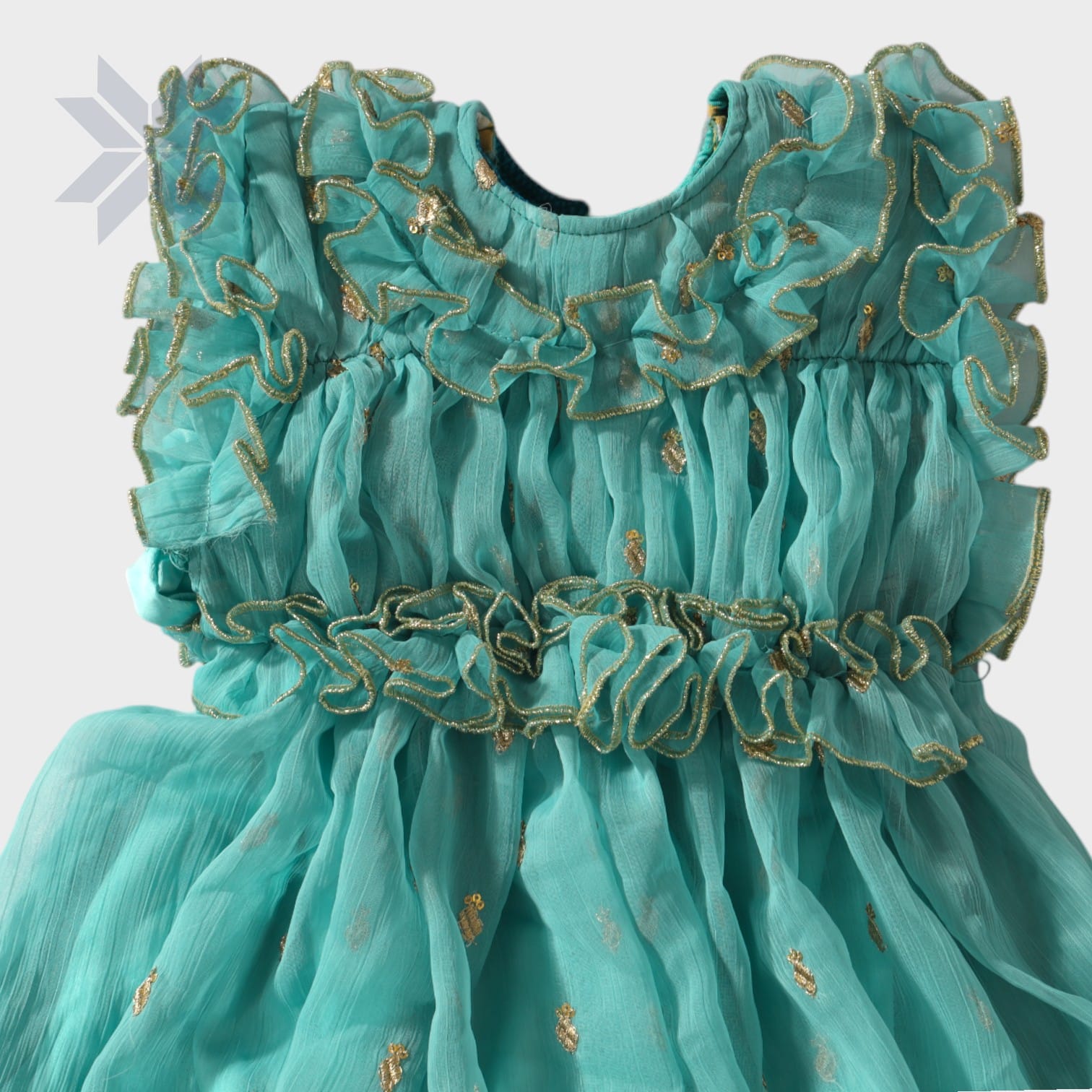 Mint Blossom Baby Frock Set