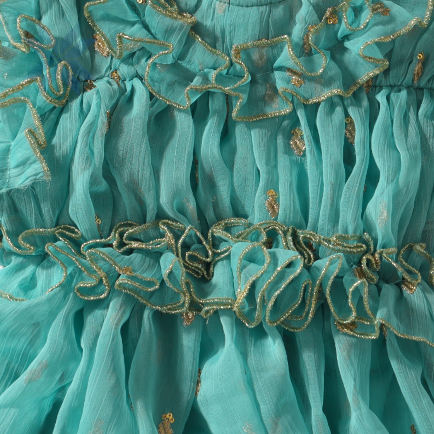 Mint Blossom Baby Frock Set