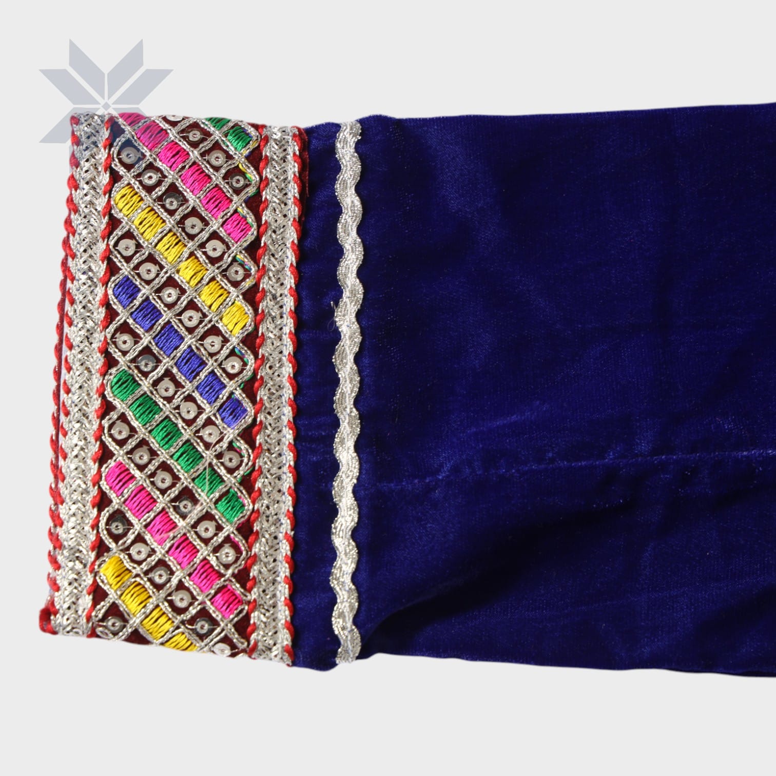 Midnight Blue Afghani Dress Set for Girls