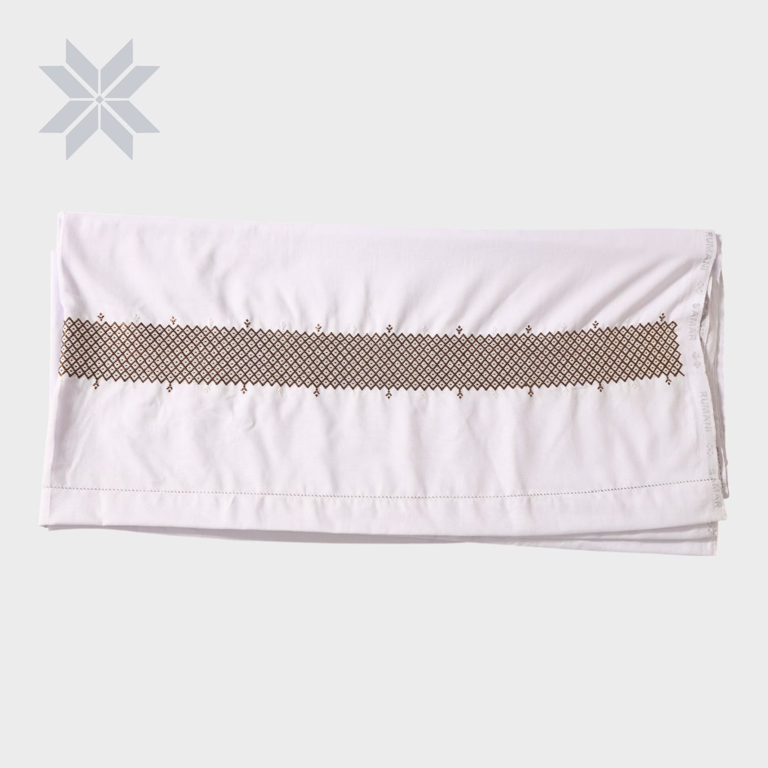 White Traditional Afghani Men's Scraf