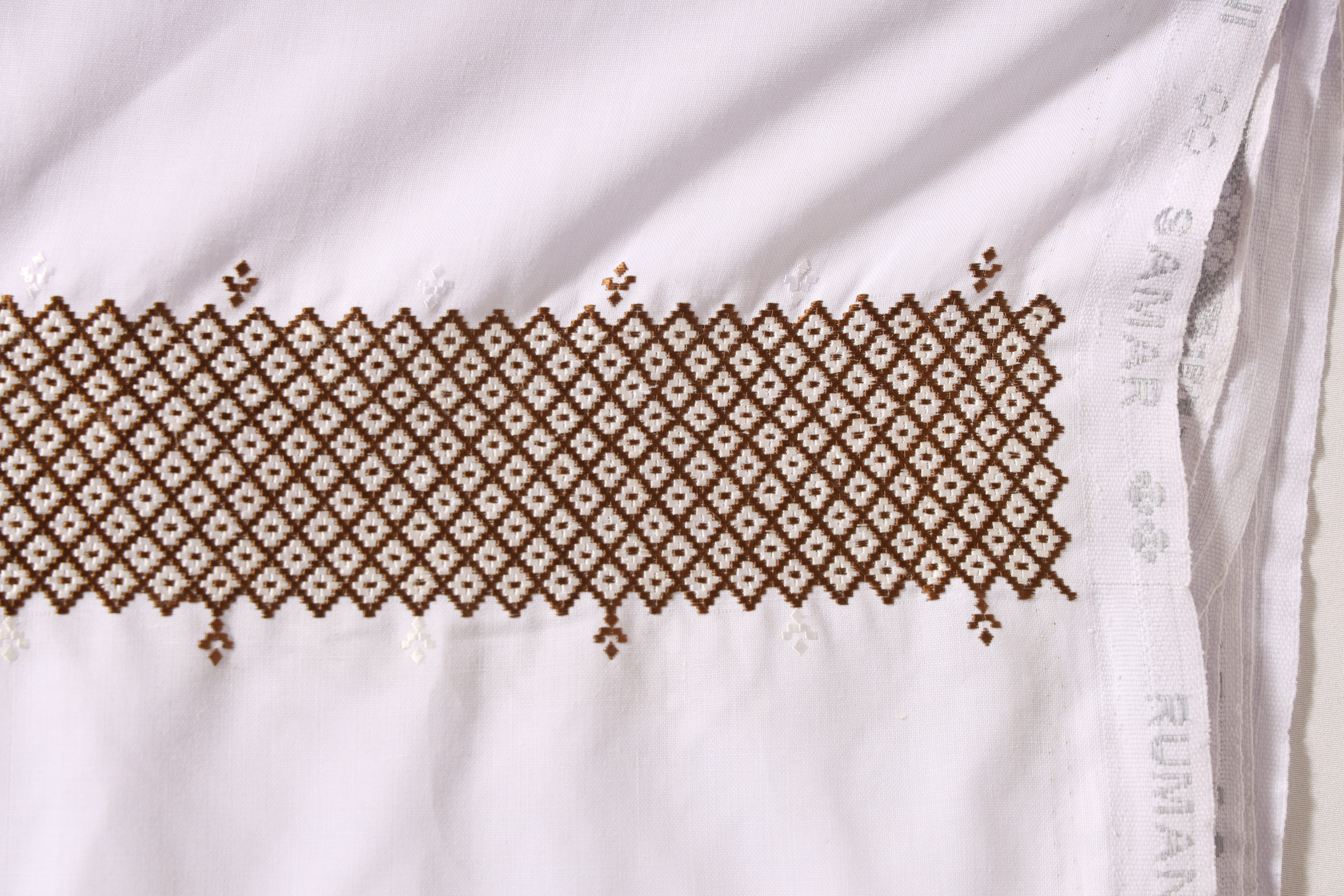 White Traditional Afghani Men's Scraf