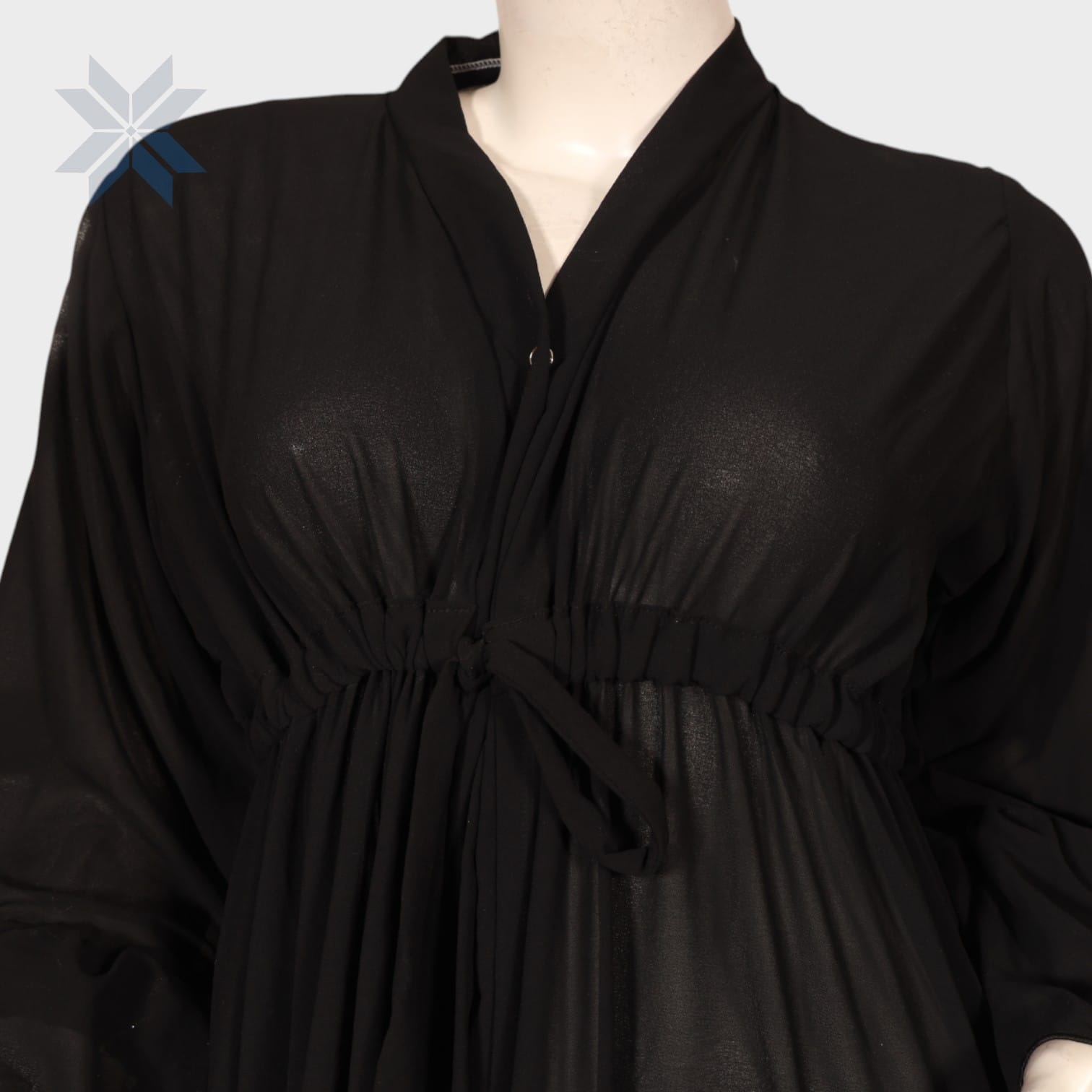 Sheer Black Flare Abaya