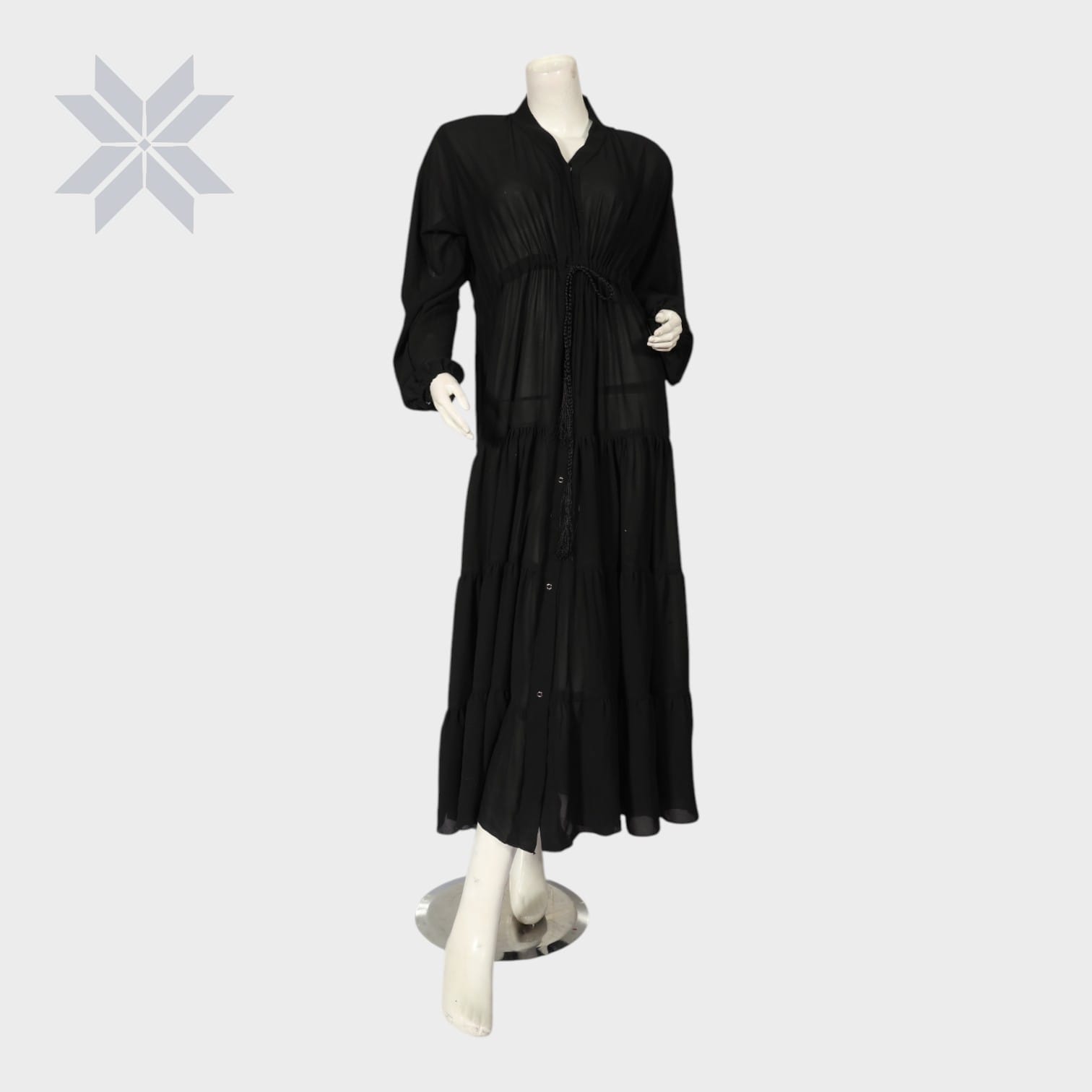 Sheer Black  Abaya