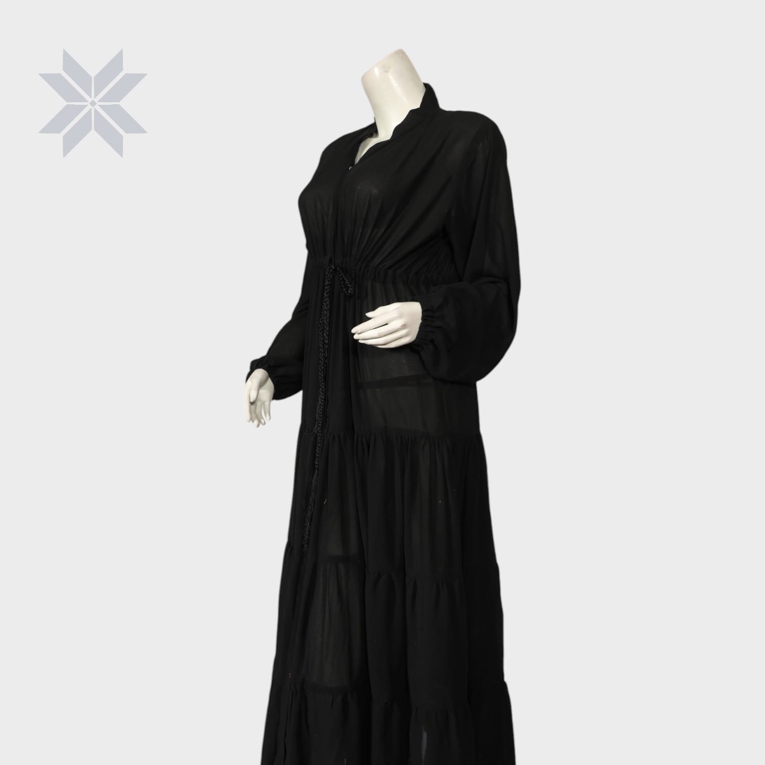 Sheer Black  Abaya