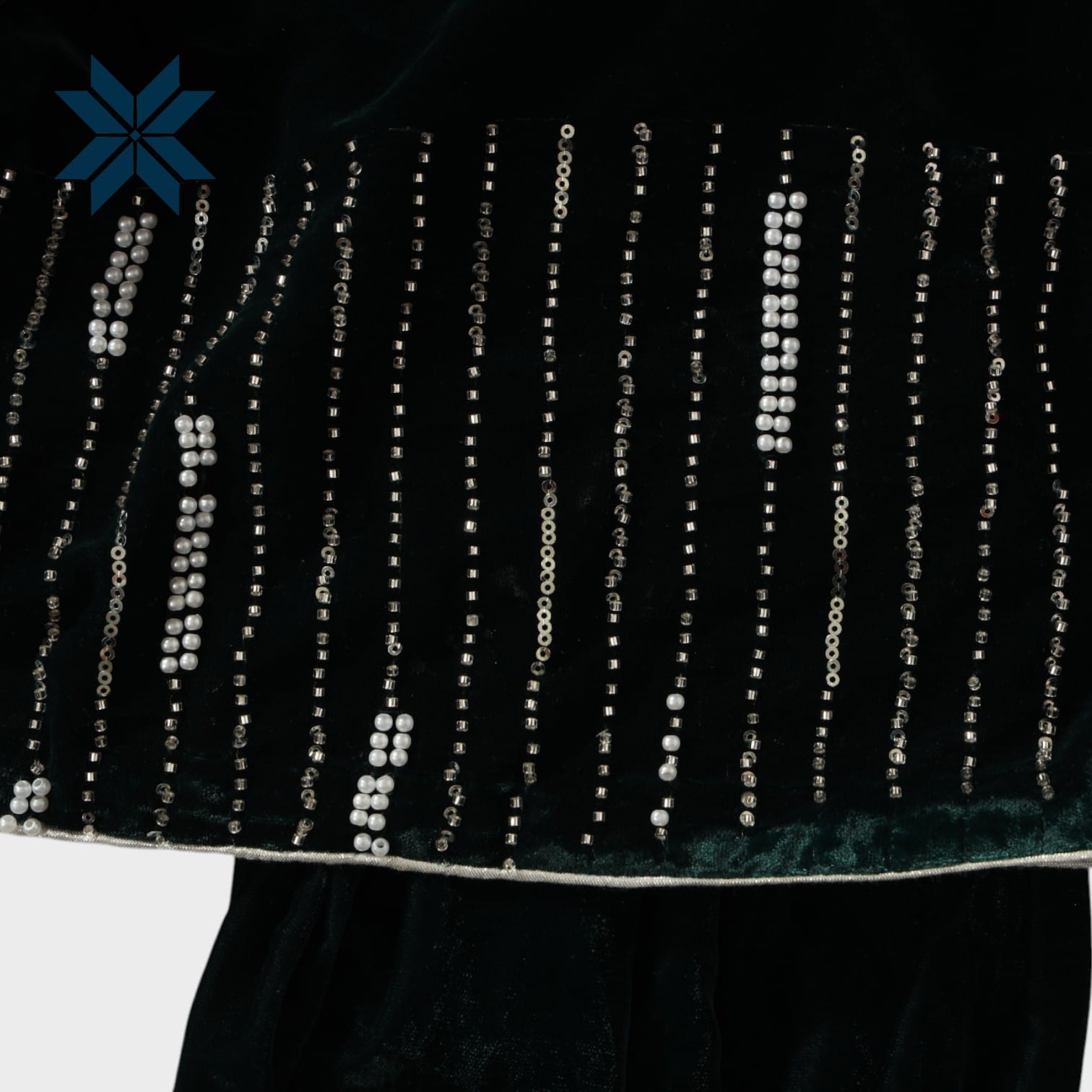 Black Velvet Afghani Party Dress For Kids