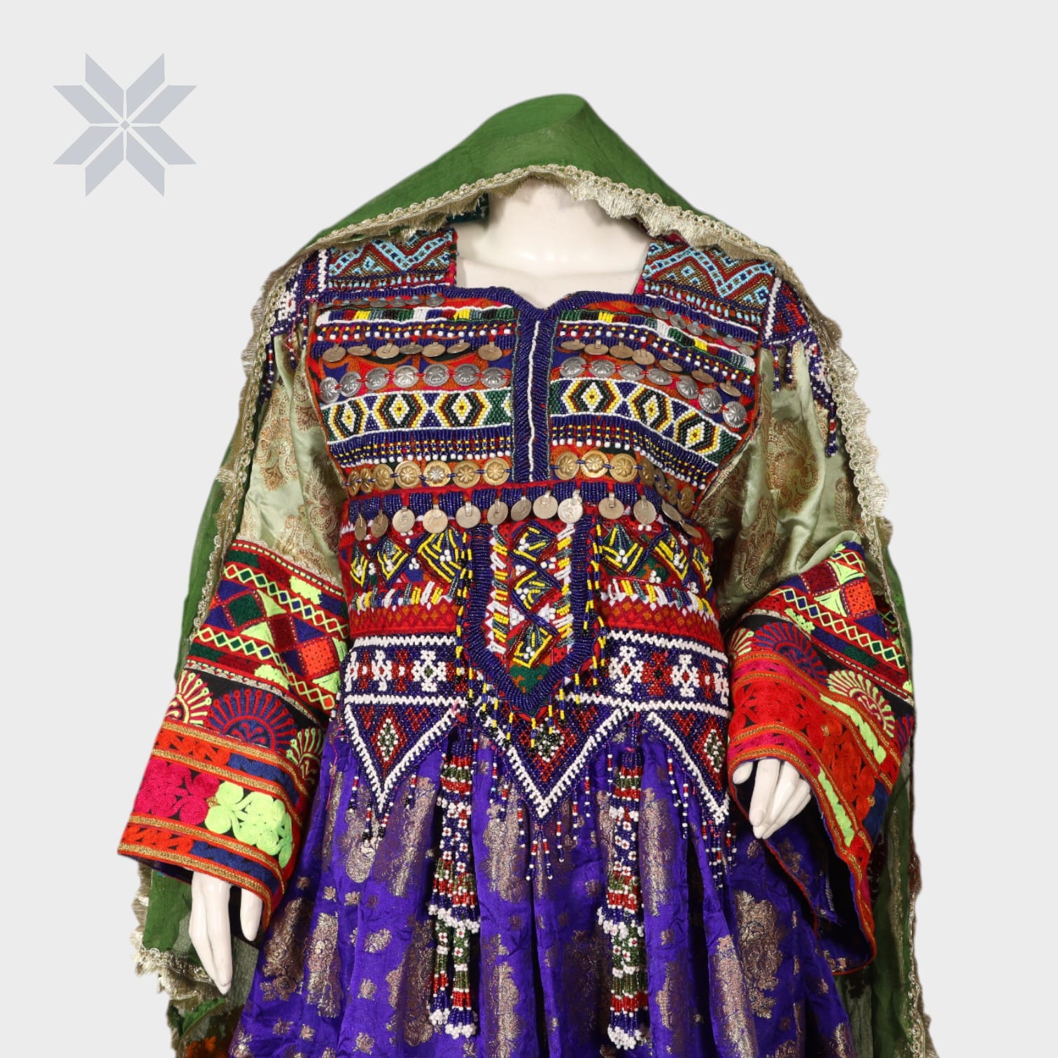 Royal Purple Traditional Afghani Dress Set