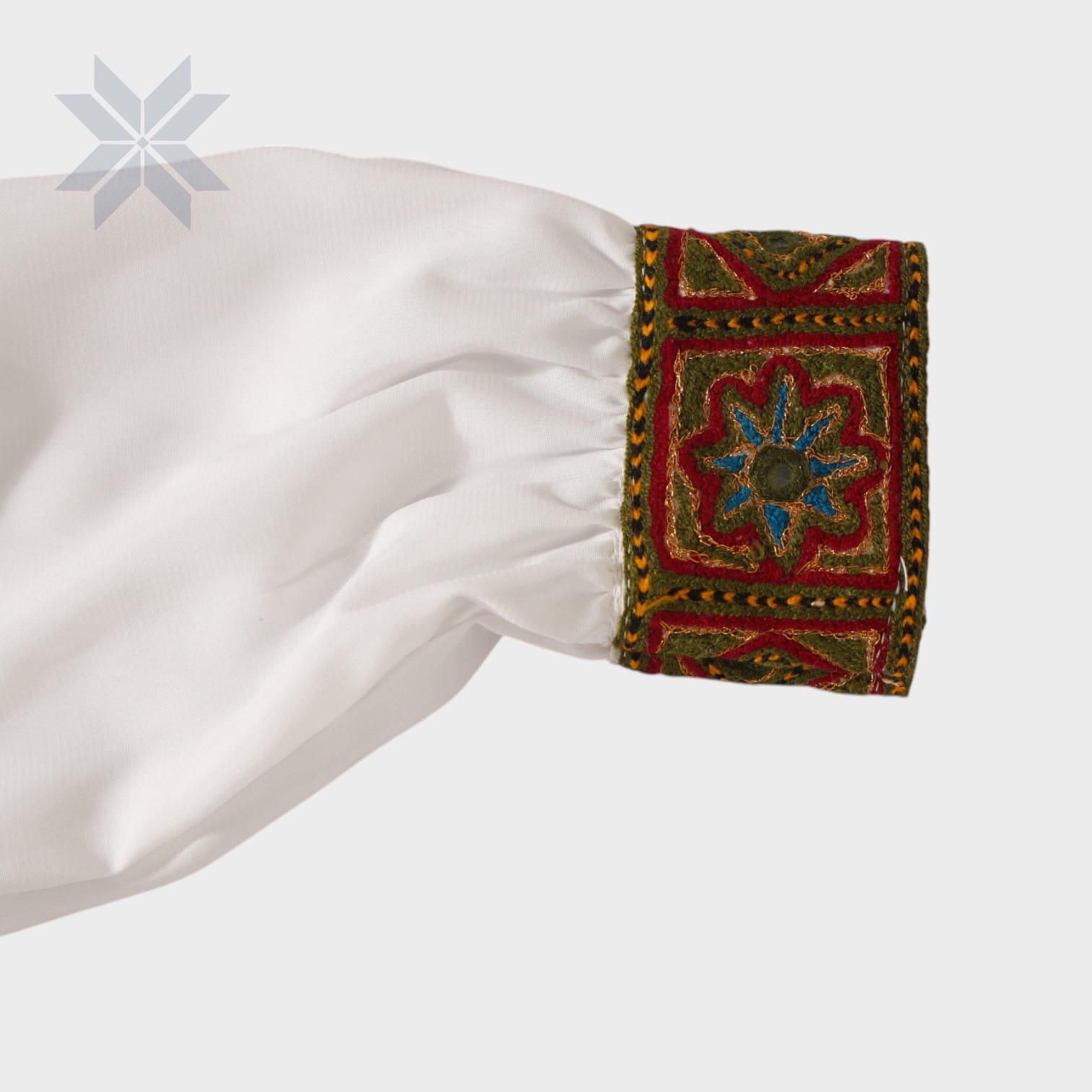 White Embroidered Traditional Afghani Dress Set (Kids)