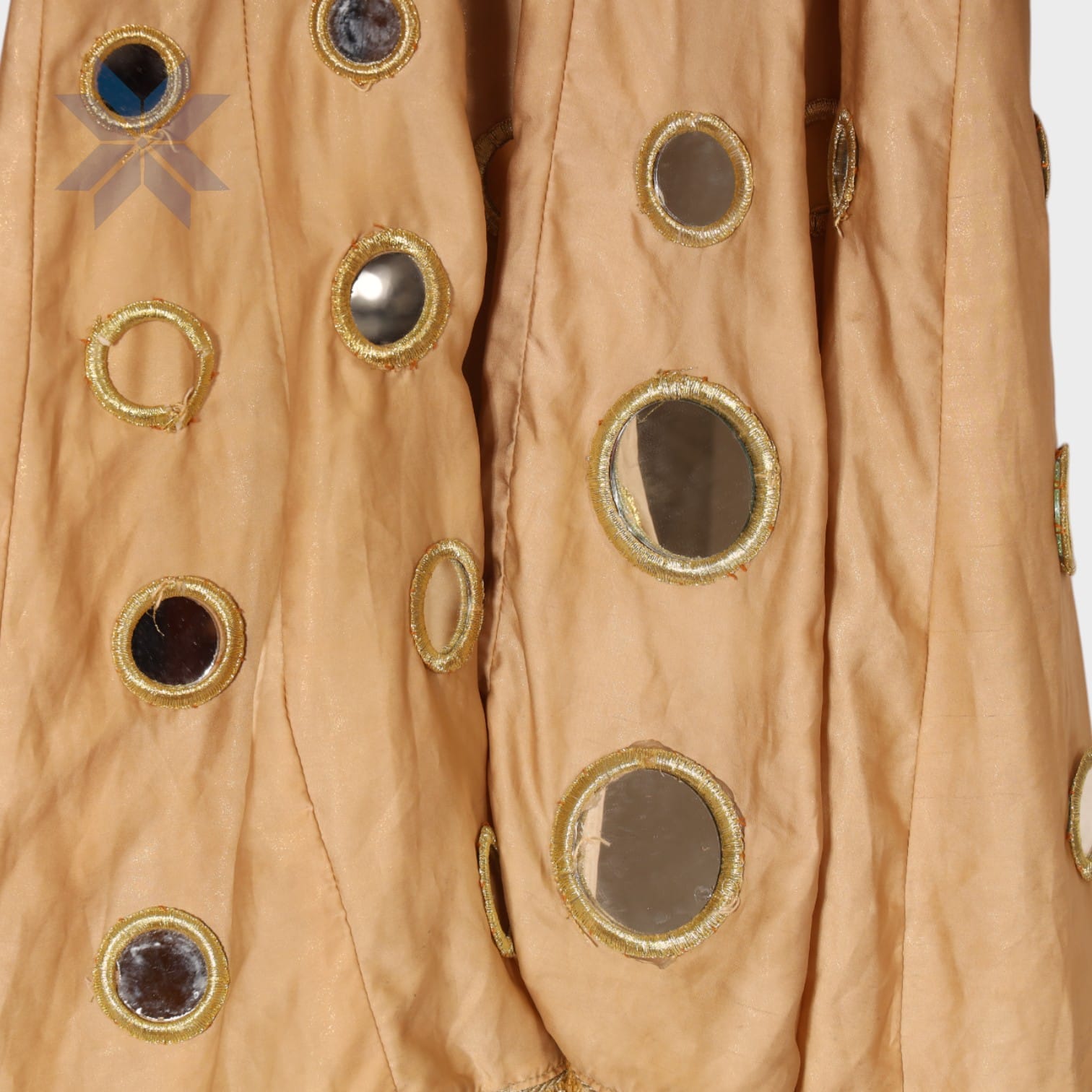 Golden Mirror-Embellished Traditional Dress