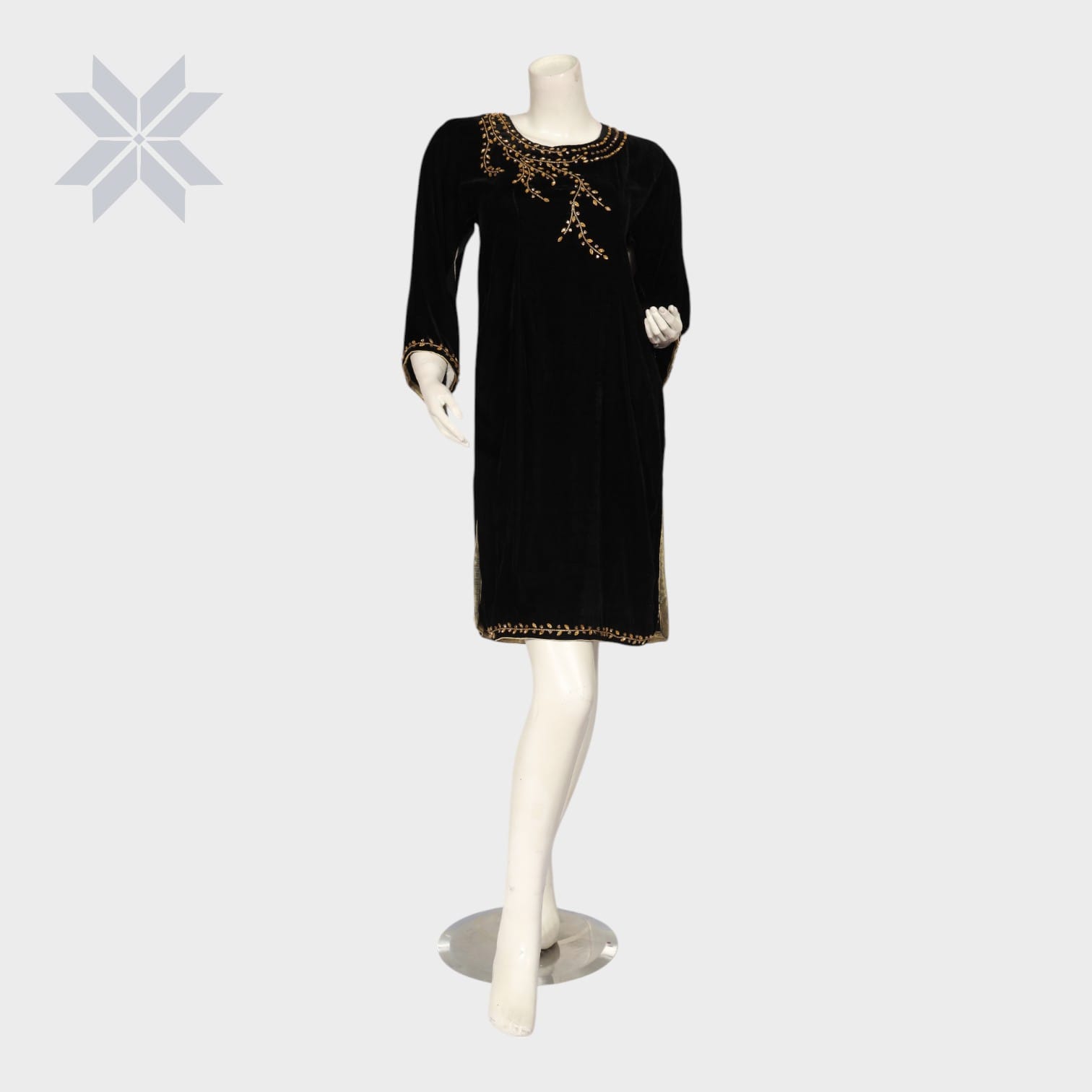 Midnight Bloom Velvet Dress