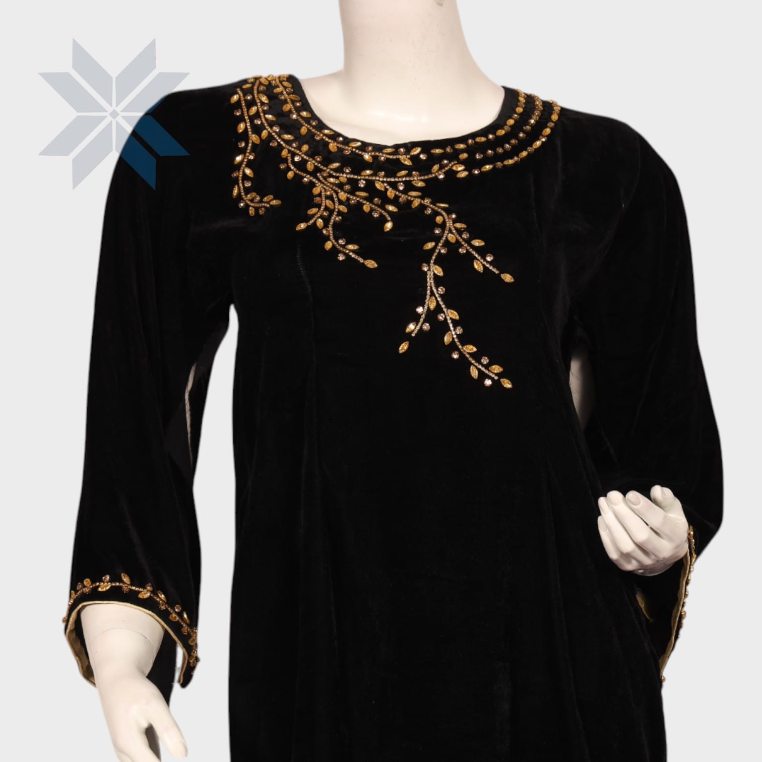 Midnight Bloom Velvet Dress