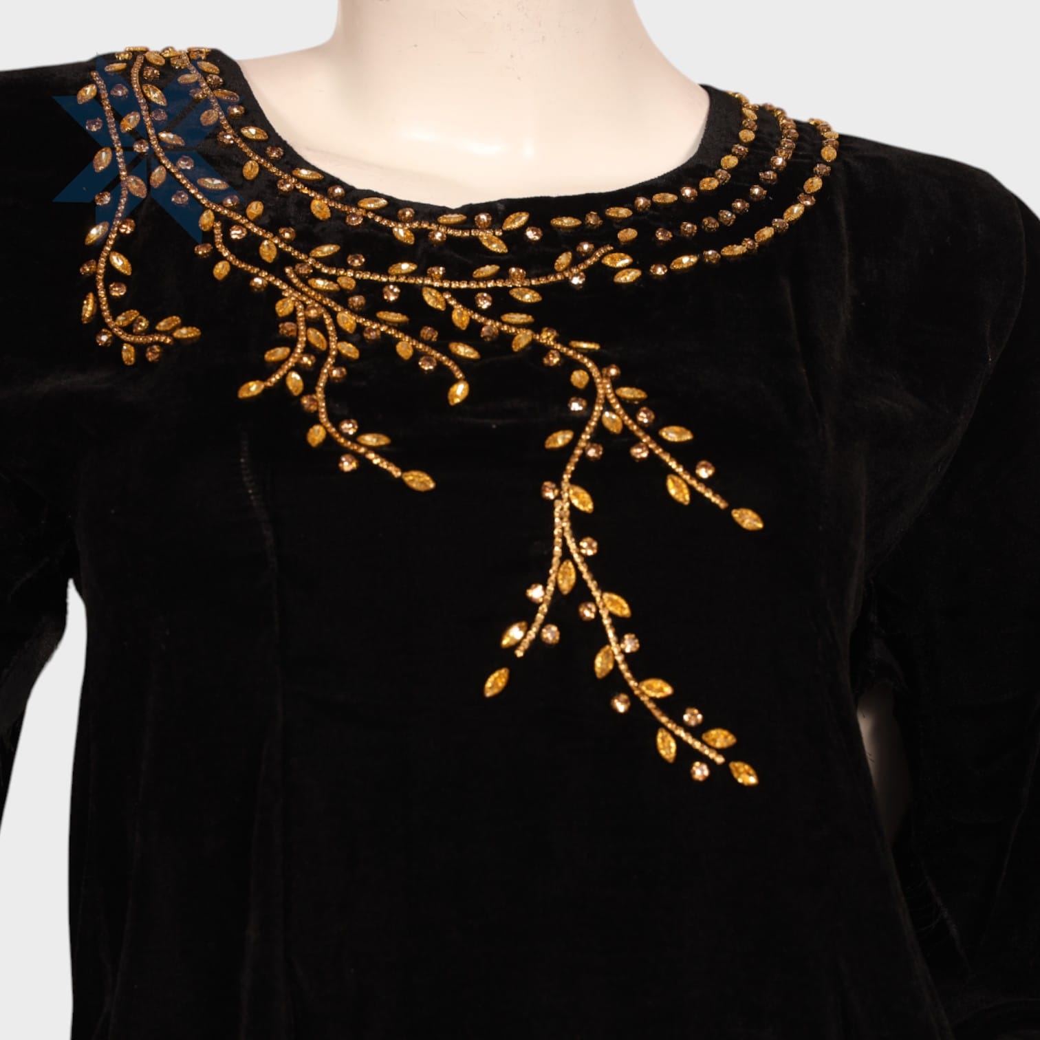 Midnight Bloom Velvet Dress