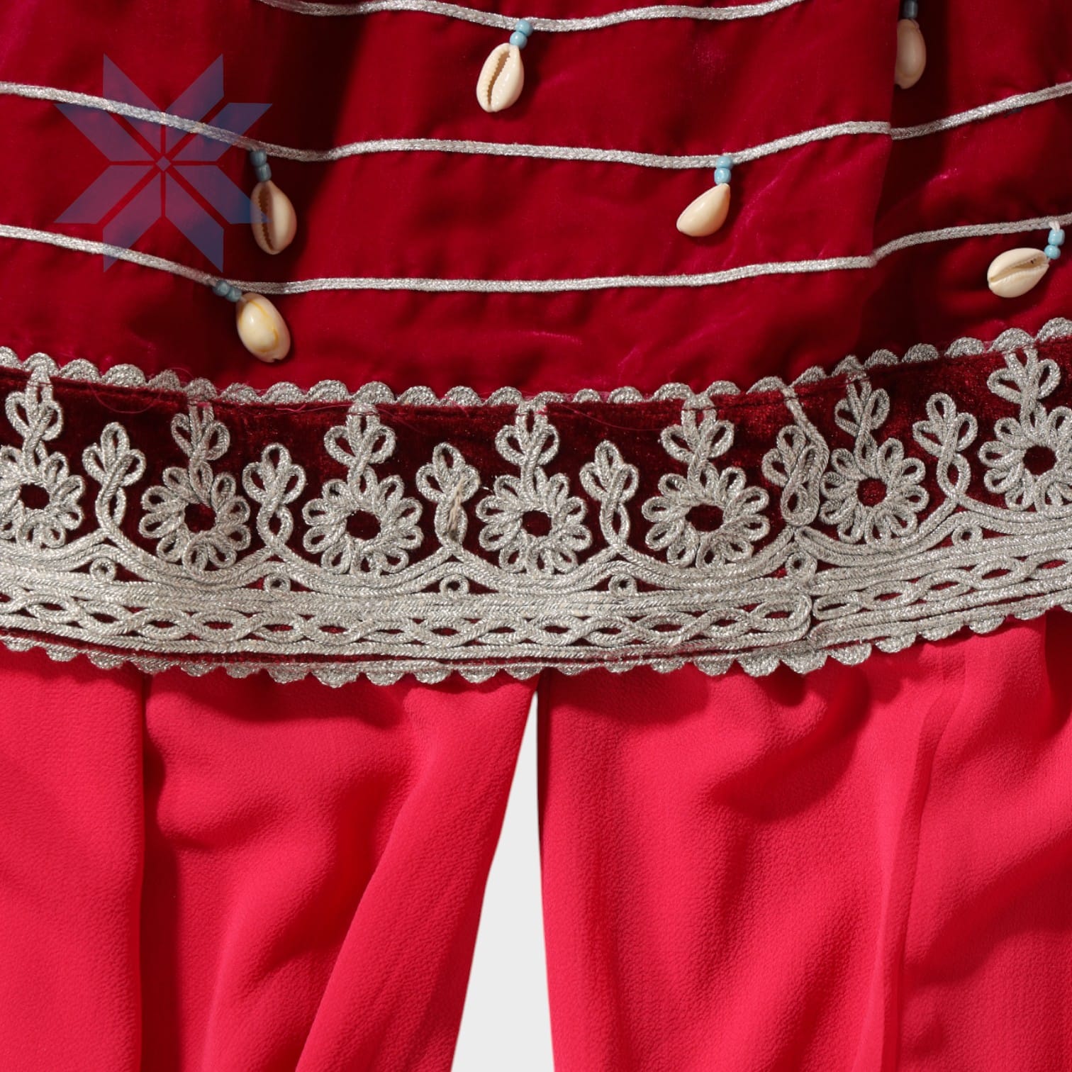 Gul Pari Red Baby Dress Set