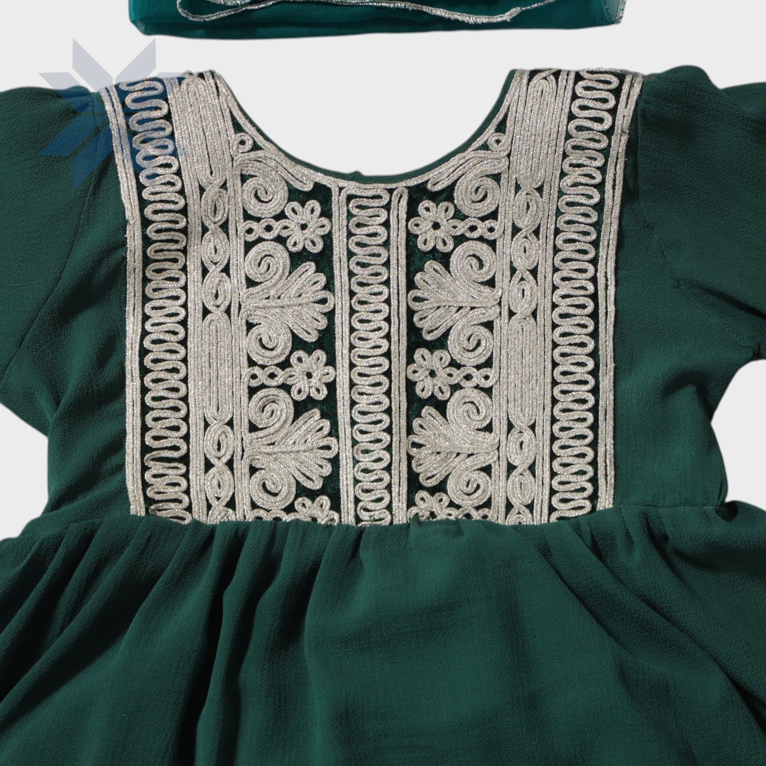 Zohra Emerald Green Baby Dress Set