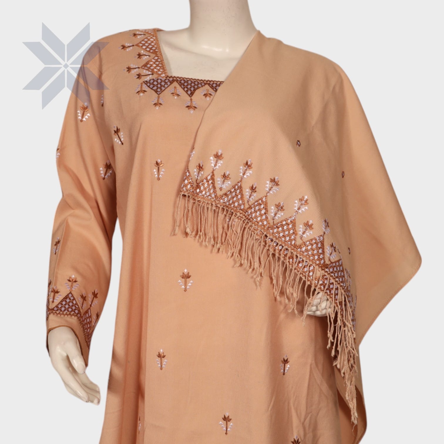 Gulnaar Peach Embroidered Set