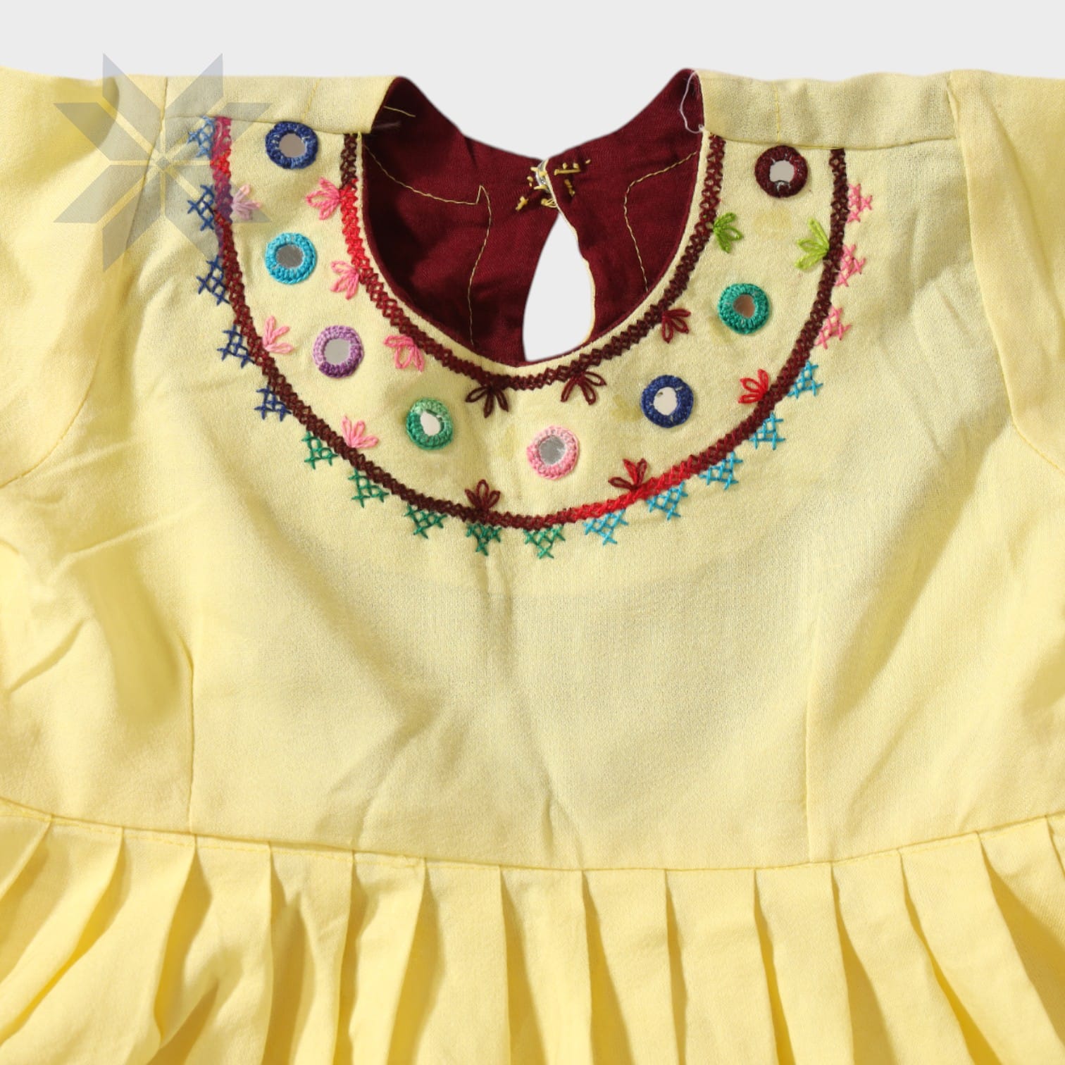 Zarihan Yellow Embroidered Frock