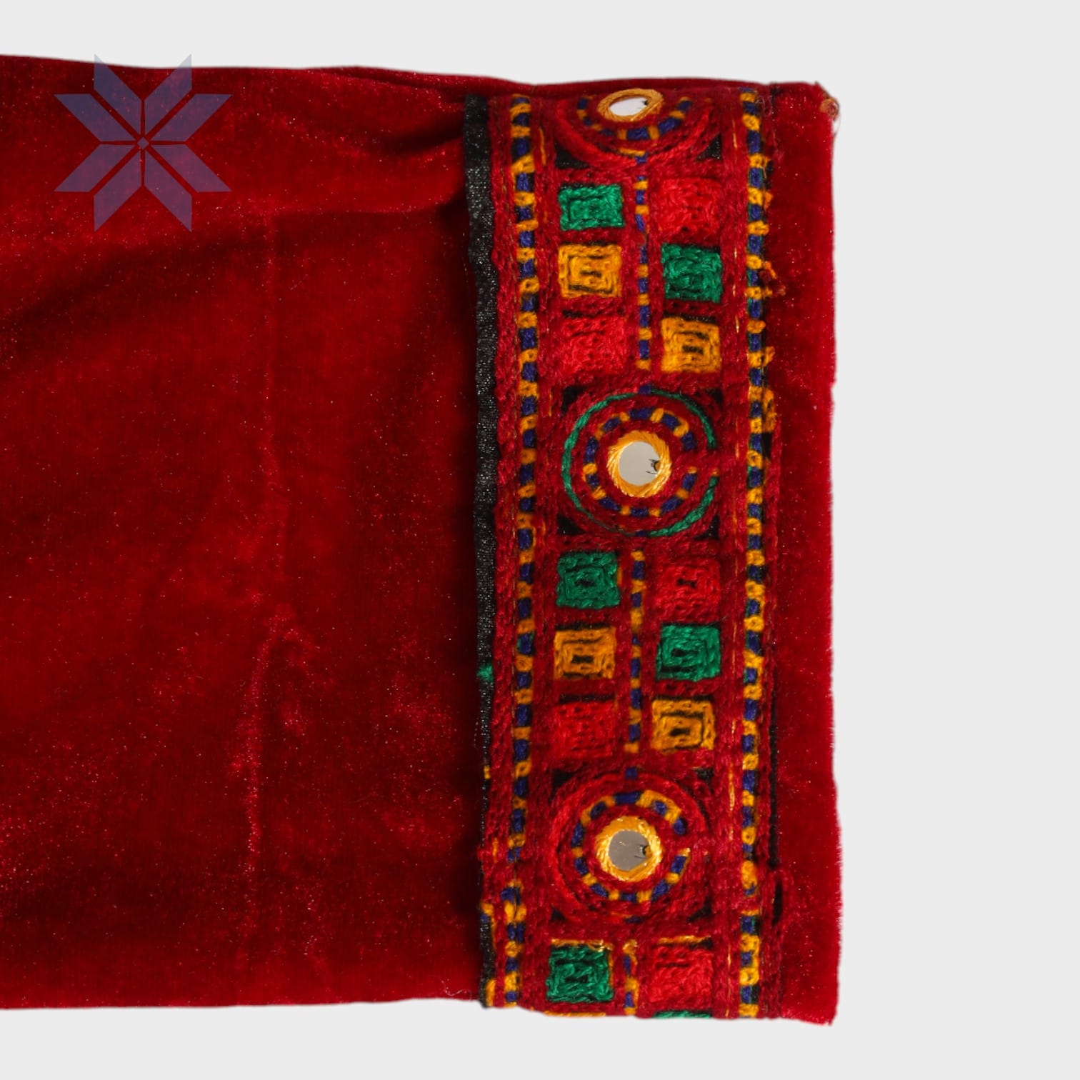 Suraya Red Velvet Embroidered Frock