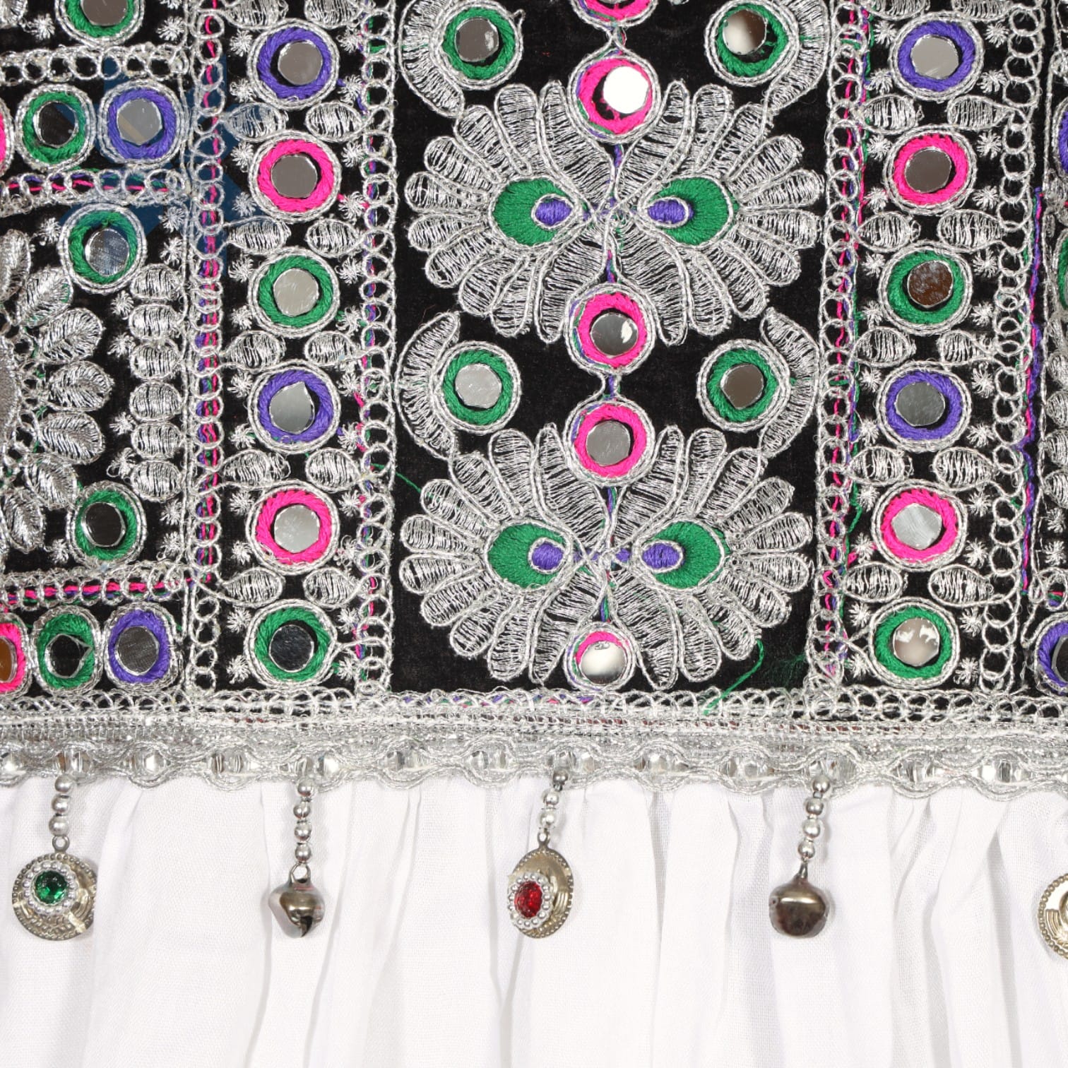 Zareen White Embroidered Midi Dress