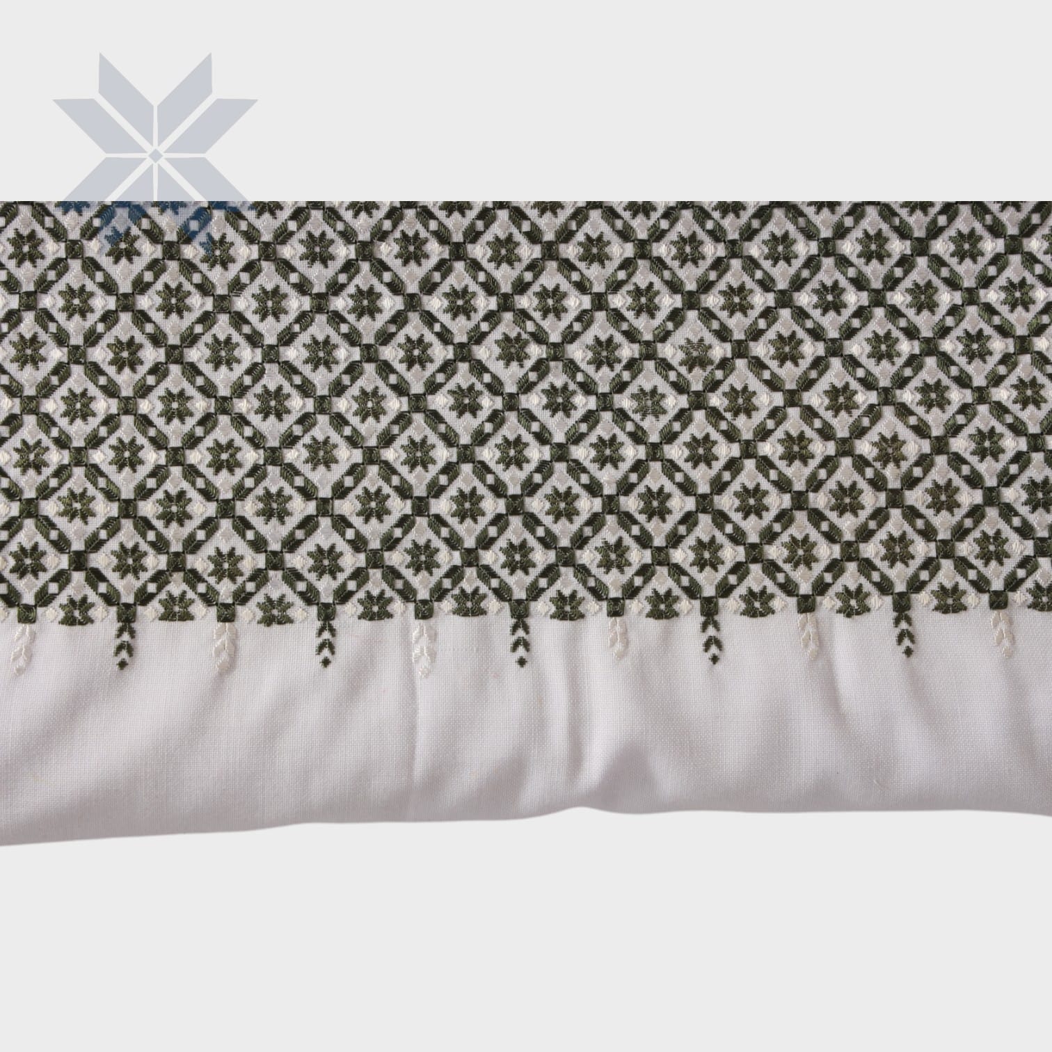 Imam Sahib White Men's Kurta with Intricate Black Embroidery