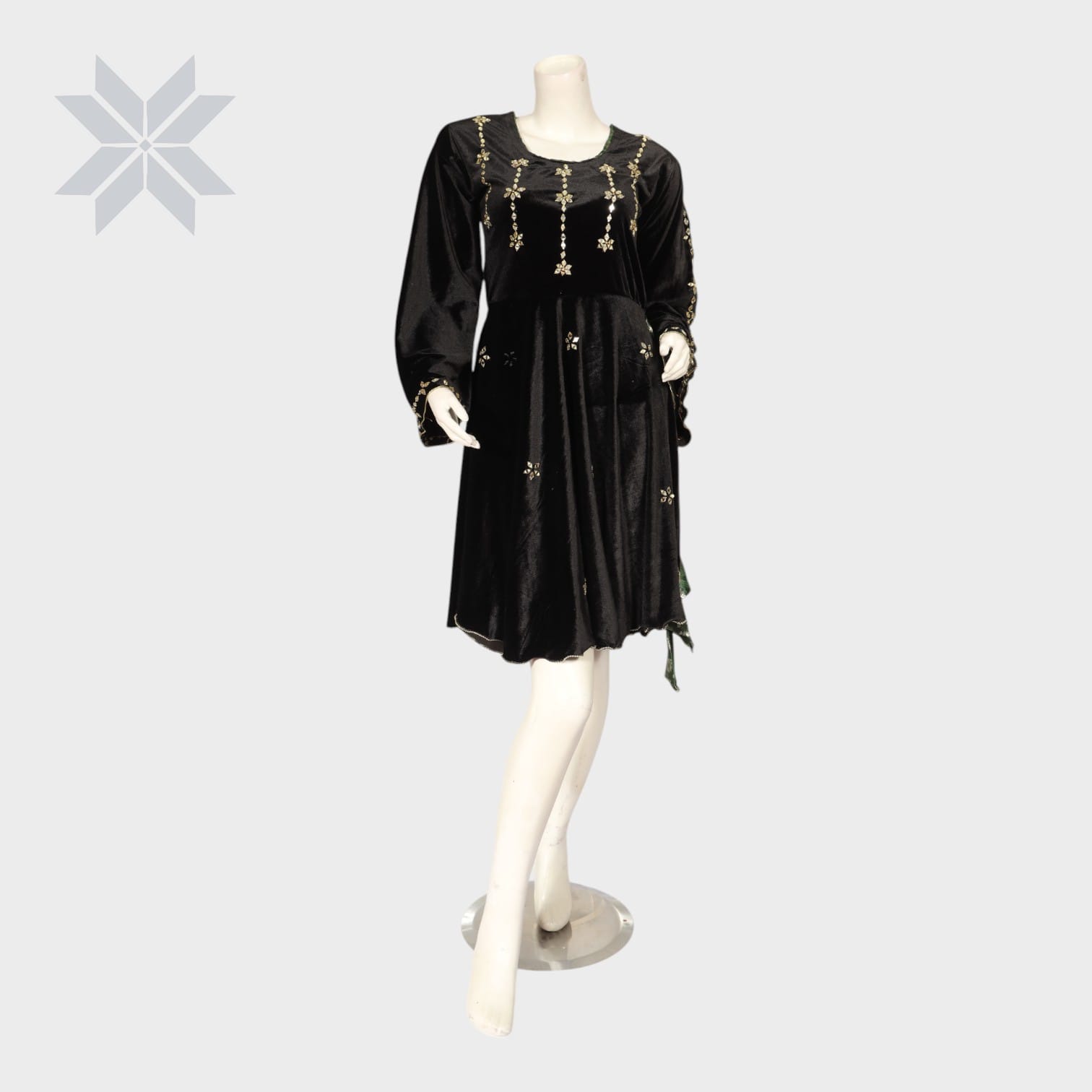 Zareen Velvet Charm Dress